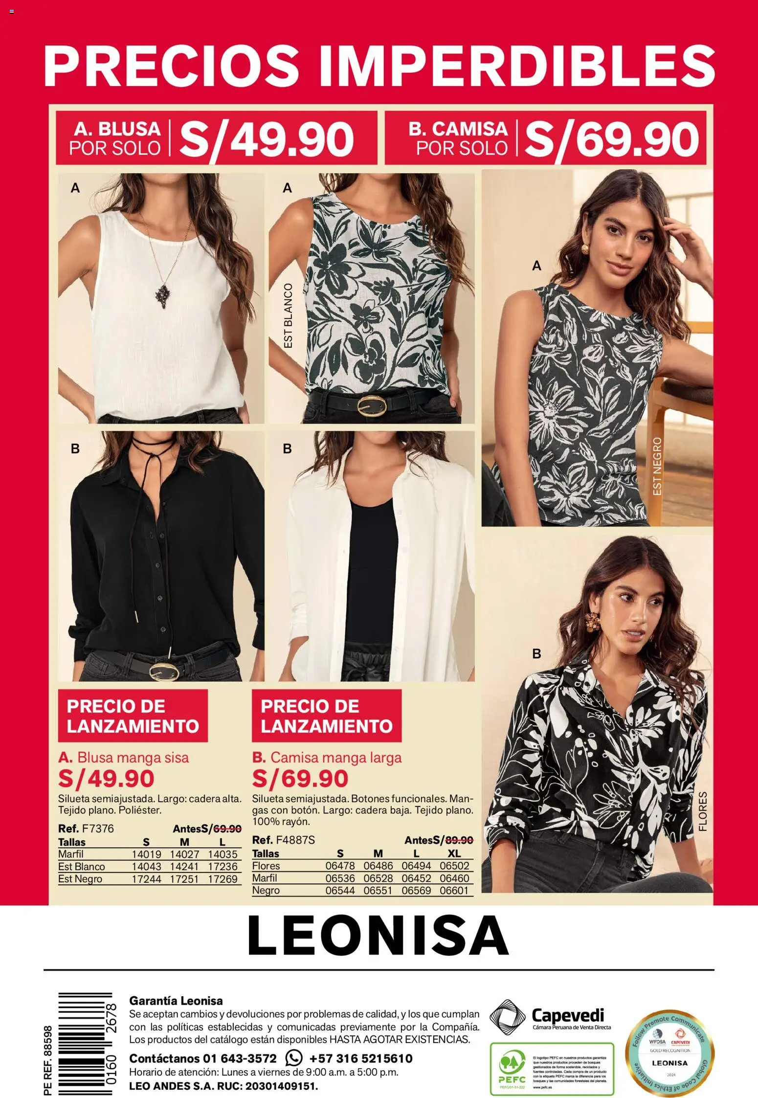 Catálogo Leonisa válido desde 24.02.2026 | Página: 140 | Productos: Blusa, Camisa, Cámara