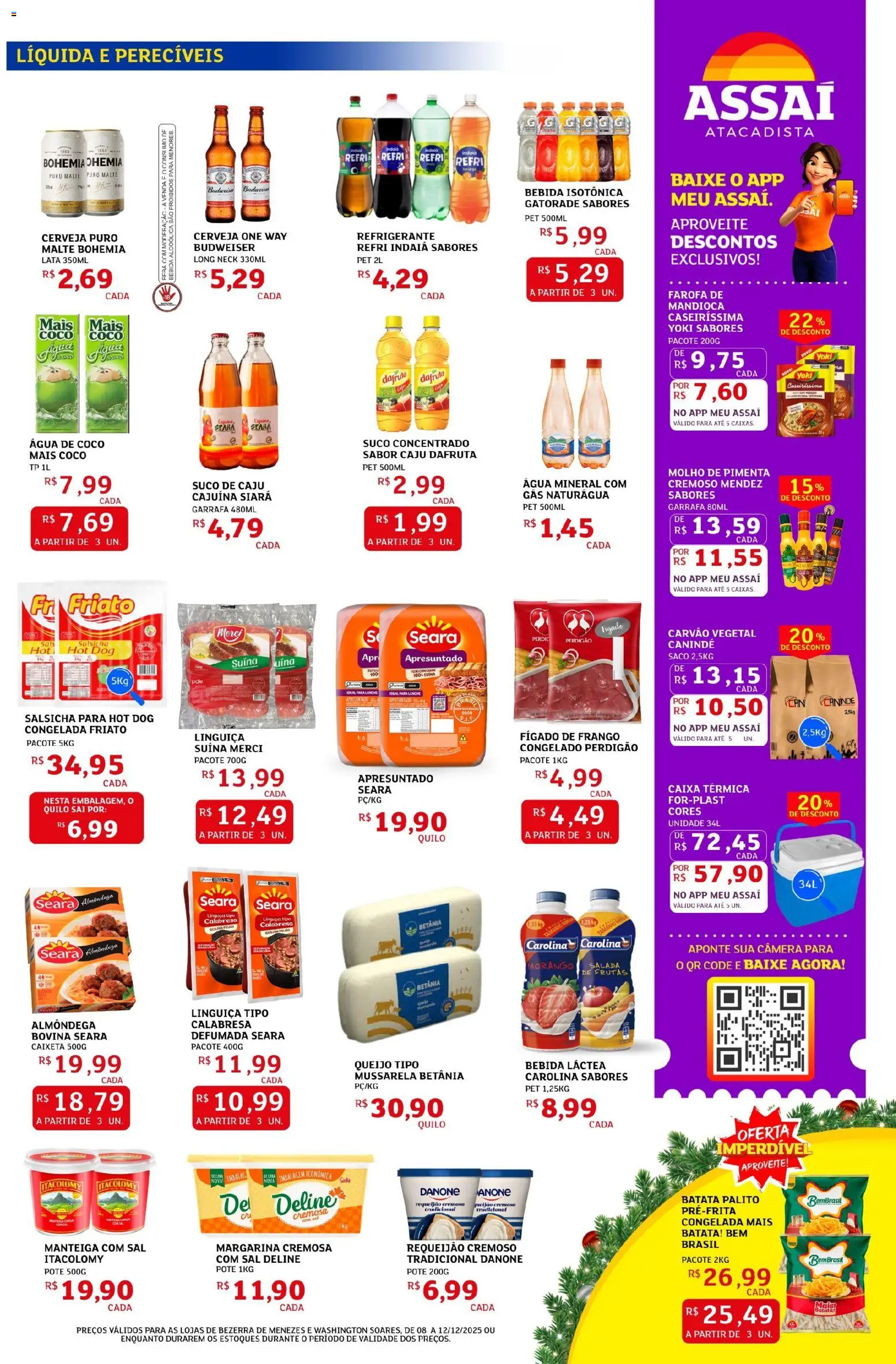 Assaí Atacadista Folheto - válido de 08.12.2025 | Página: 3 | Produtos: Friato, Sal, Farofa, Margarina