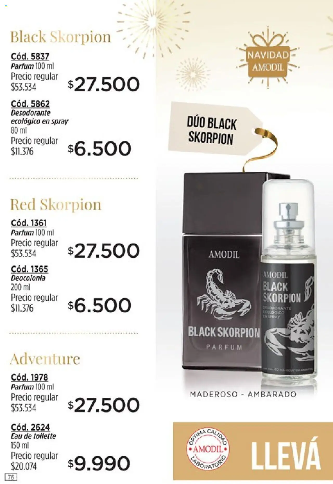 Catálogo Amodil Campaña 17/2025 │ válido desde el 14.10.2025 | Página: 76 | Productos: Eau de toilette, Desodorante