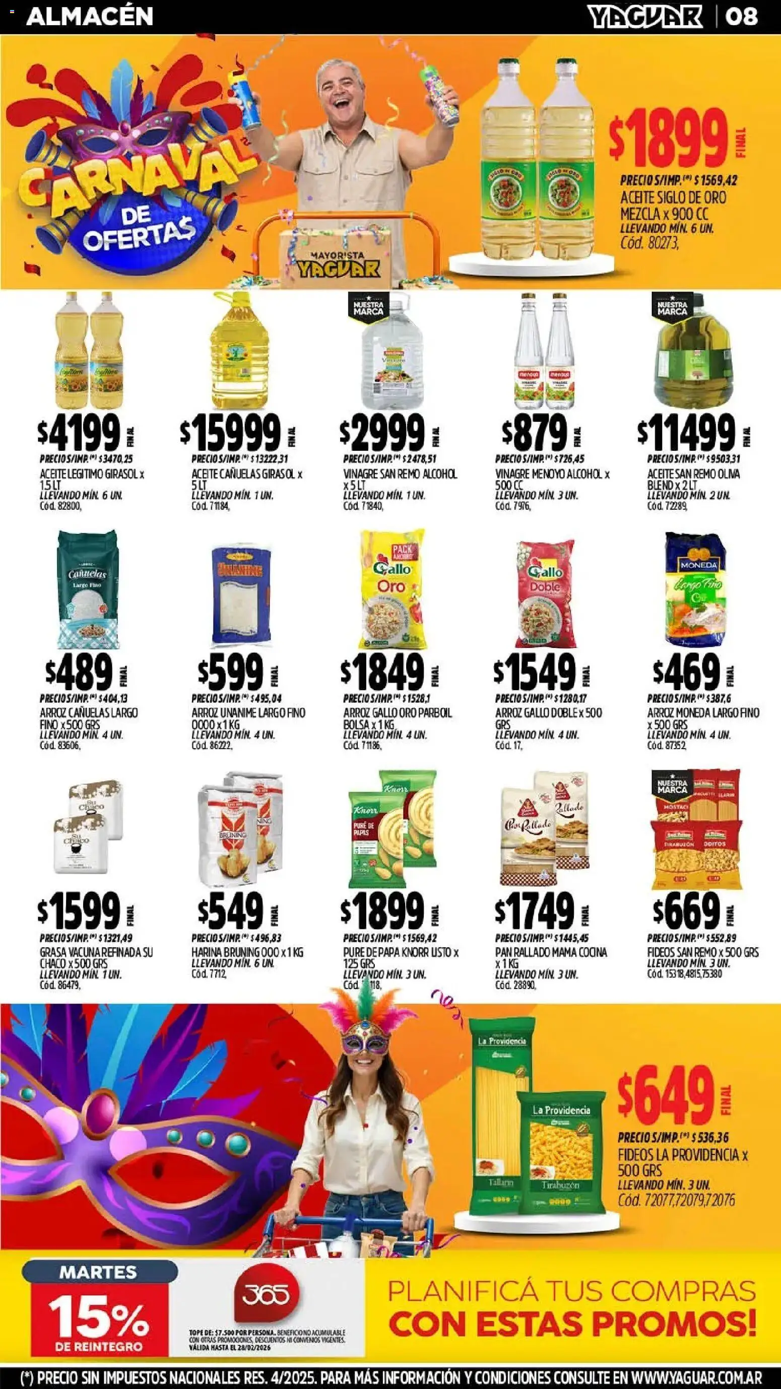 Yaguar - Oferta Semanal Chaco │ válido desde el 16.02.2026 | Página: 7 | Productos: Bolsa, Aceite, Oliva, Pan rallado