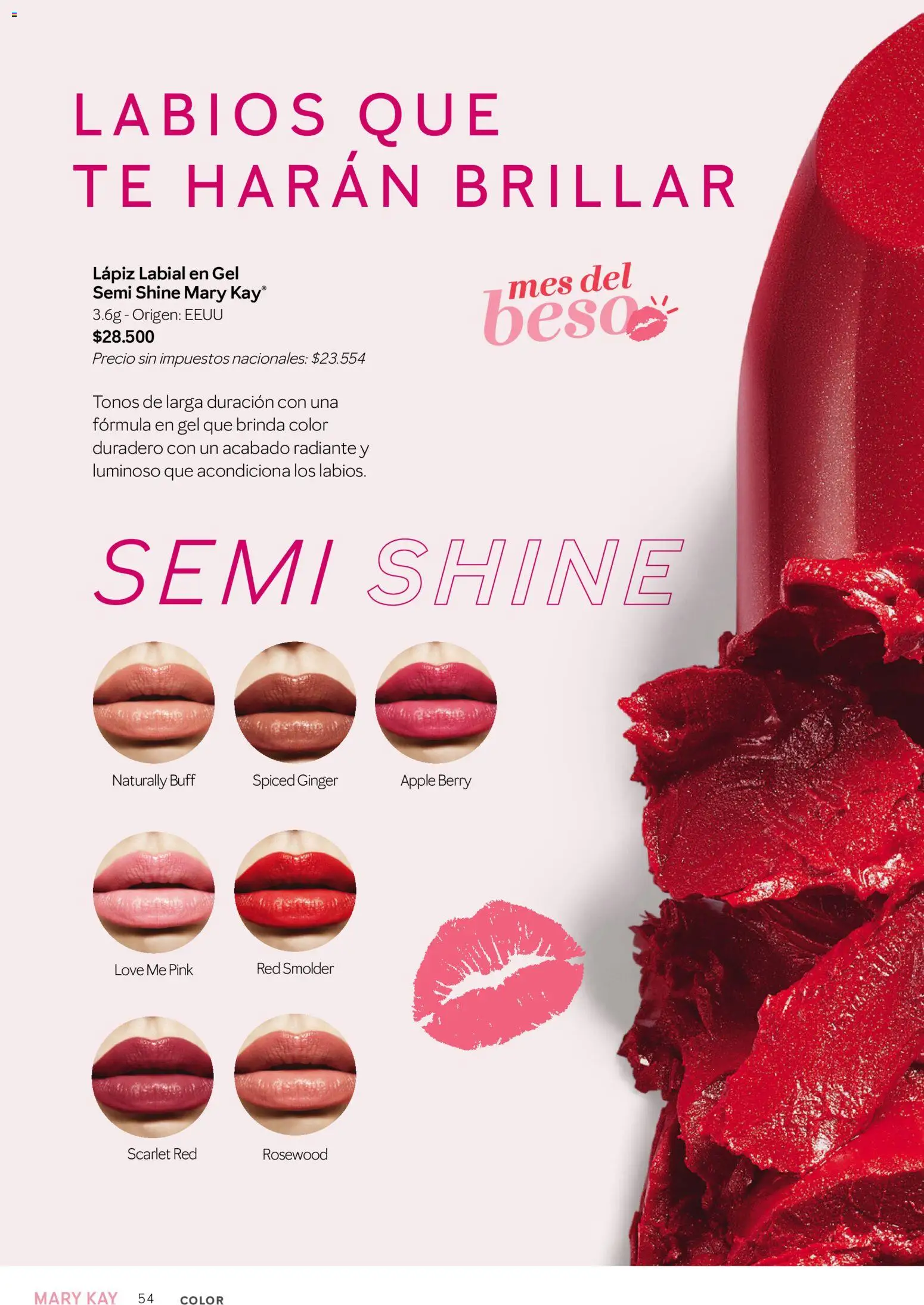 Mary Kay - Look Digital Otoño 2026 │ válido desde el 01.04.2026 | Página: 54 | Productos: Lápiz labial, Té, Radiante