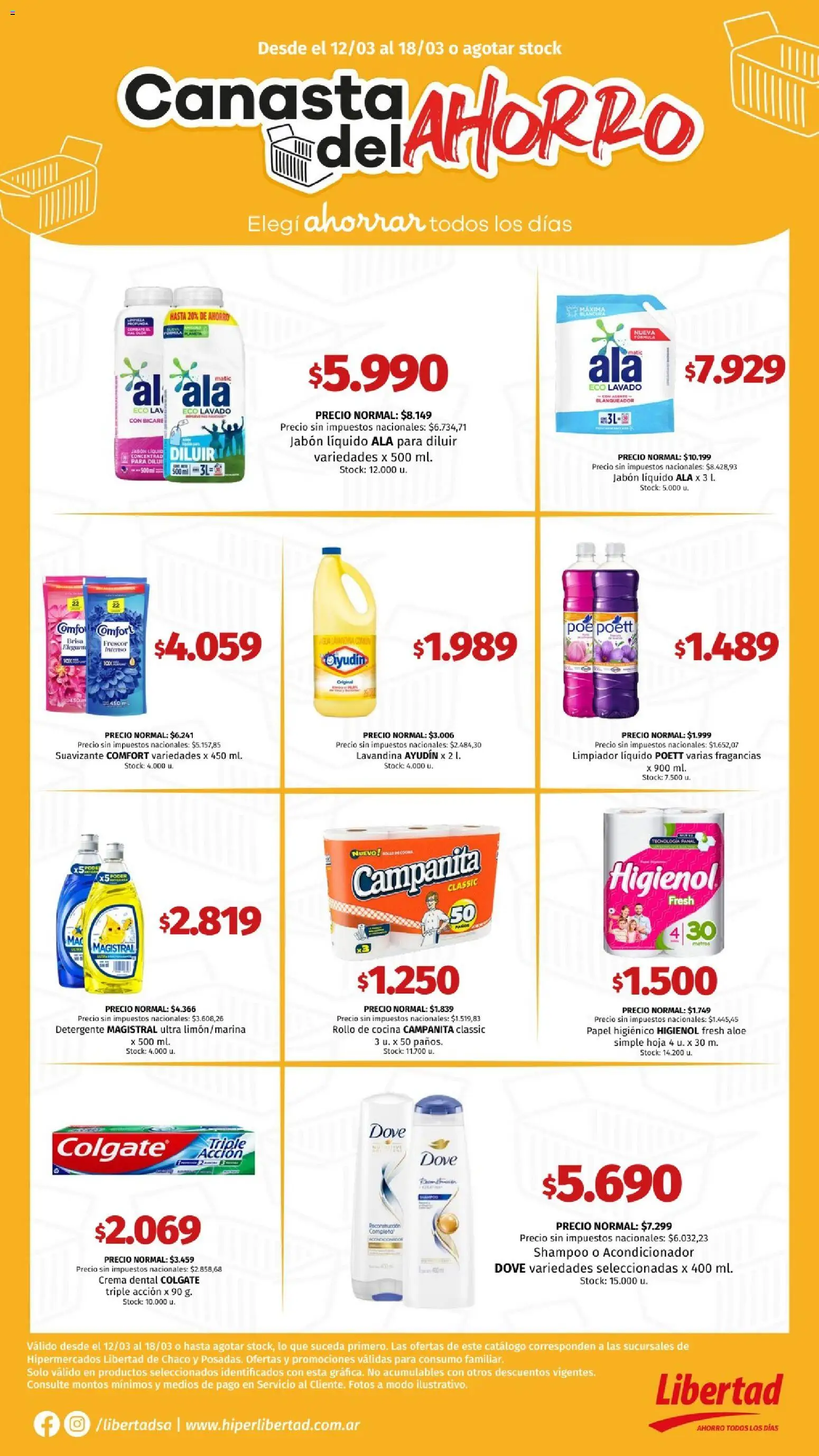 Hipermercado Libertad catálogo │ válido desde el 12.03.2026 | Página: 6 | Productos: Papel higiénico, Cocina, Jabón líquido, Jabón