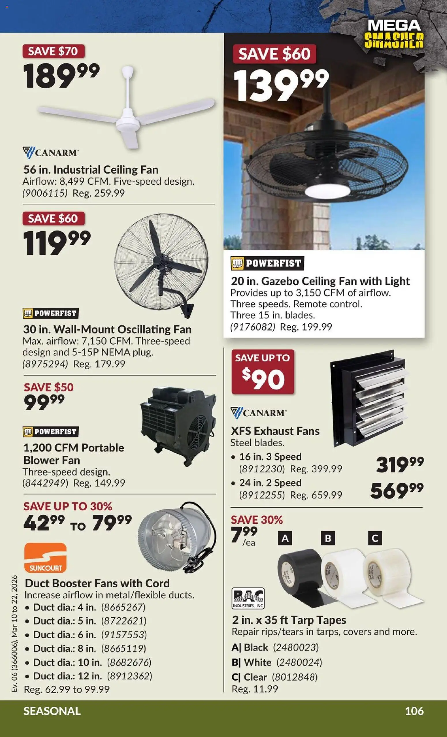 Princess Auto flyer valid from 10.03.2026 | Page: 112 | Products: Fan