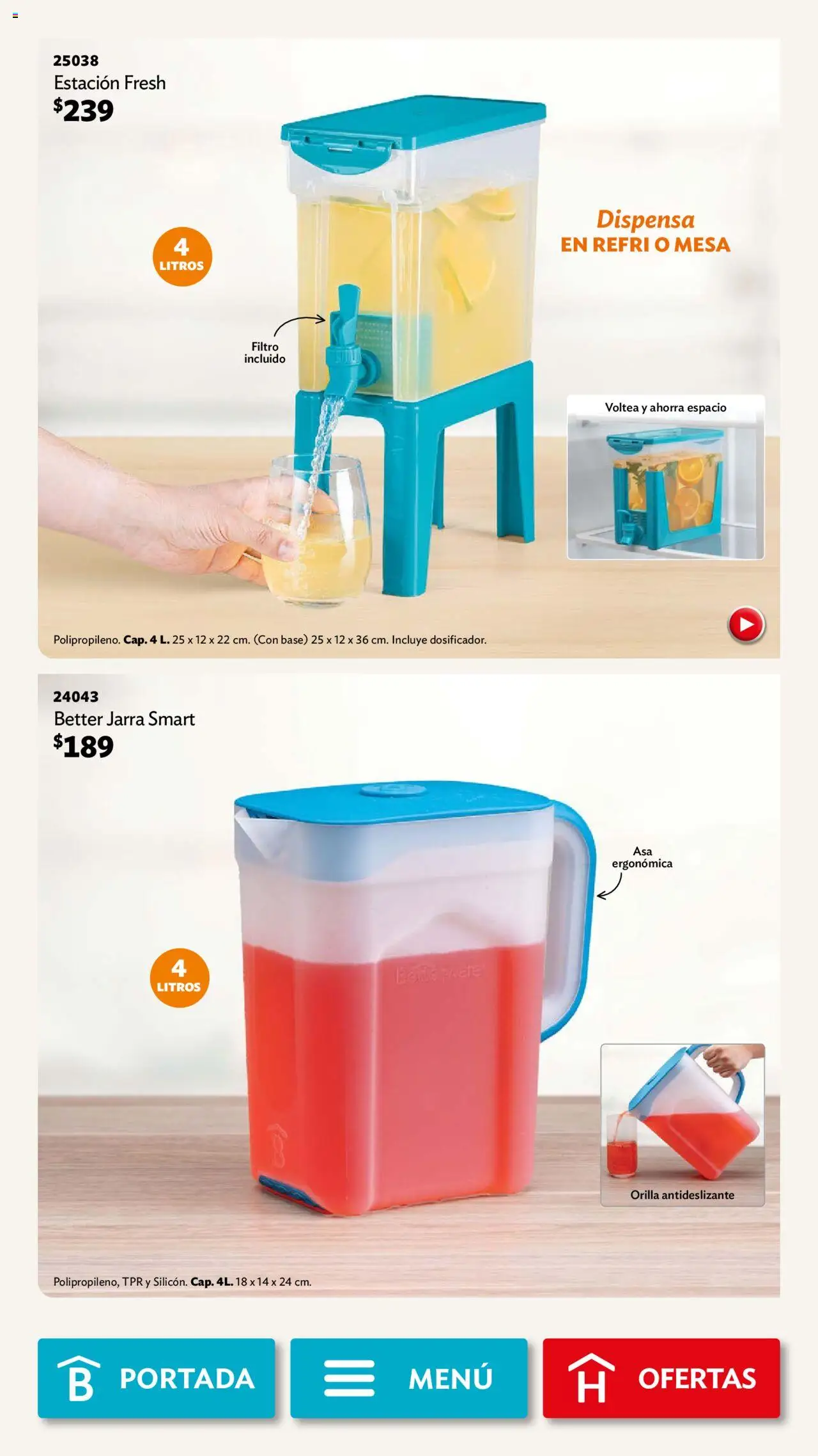 Nuevas ofertas de Betterware válidas en toda la República Mexicana desde el 01.09.2025. ¡Encuentra las mejores ofertas en Betterware - Campaña 9 2025! | Página: 62 | Productos: Mesa, Jarra