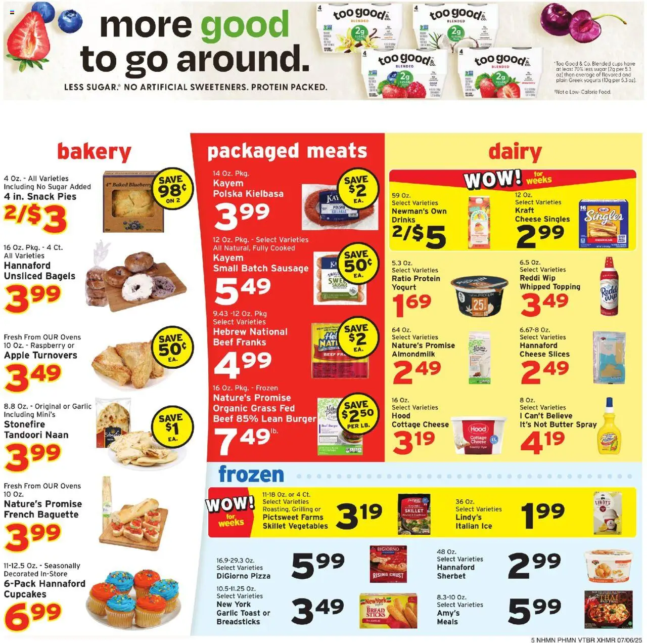 Hannaford Weekly Ad - valid from 06.07.2025 | Page: 5 | Products: Bakery, Skillet, Beef, Vegetables