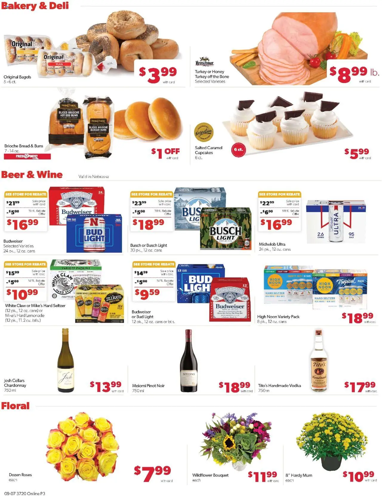 Family Fare Weekly Ad - NE - valid from 07.09.2025 | Page: 7 | Products: Bakery, Wine, Beer, Vodka