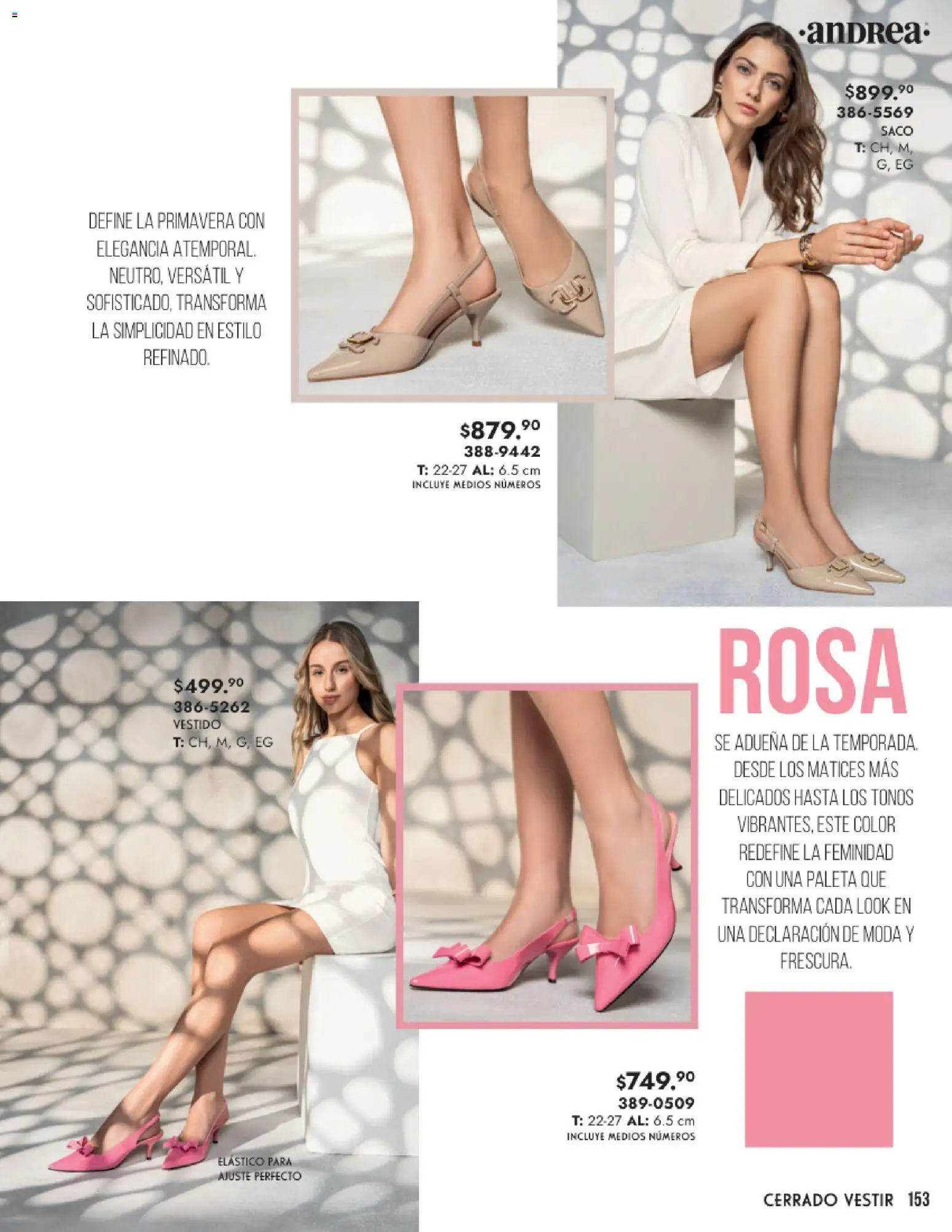 Nuevas ofertas de Andrea válidas en toda la República Mexicana desde el 25.01.2026. ¡Encuentra las mejores ofertas en Andrea catálogo Calzado Dama! | Página: 153 | Productos: Paleta, Vestido