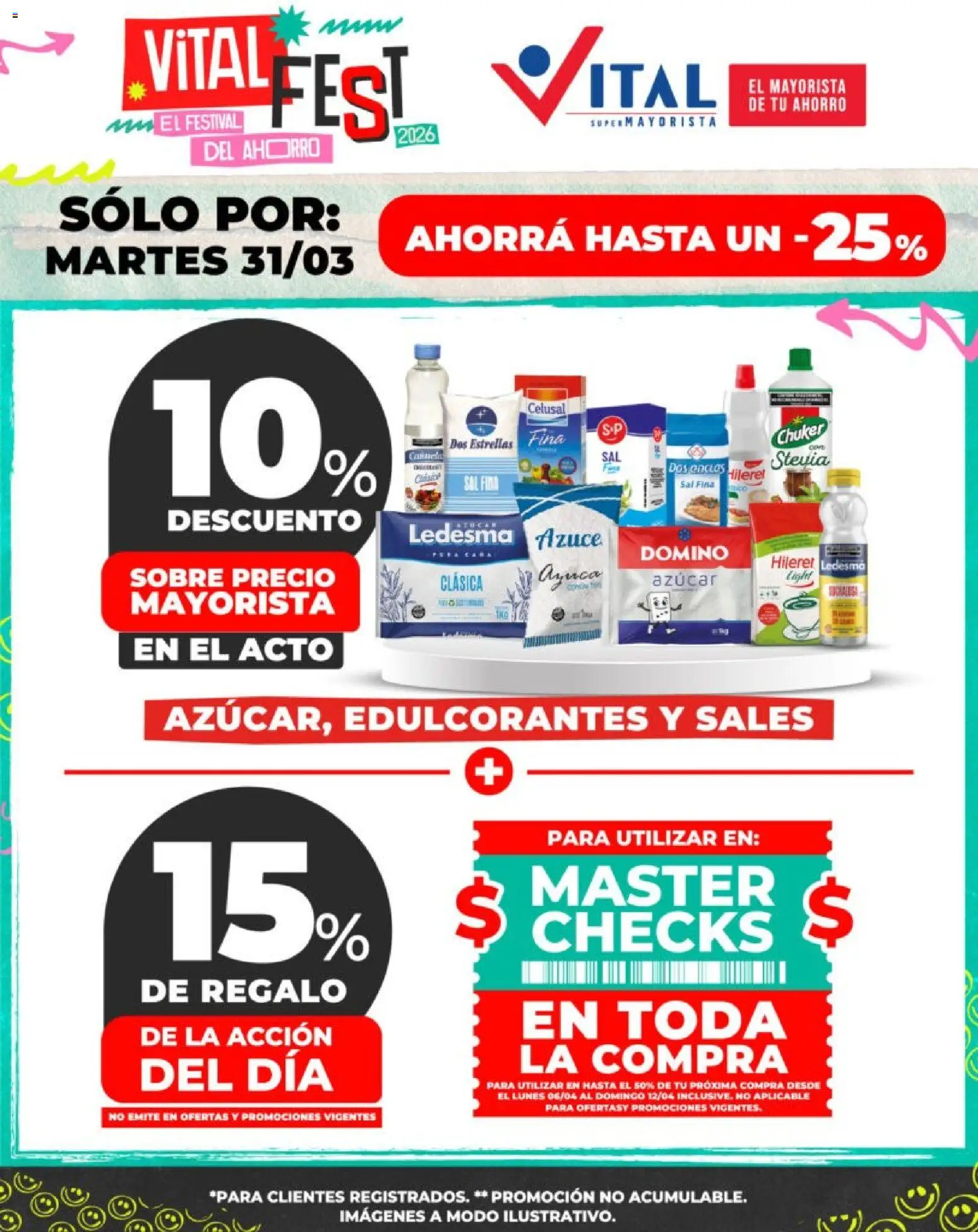 Vital - Sólo por │ válido desde el 31.03.2026 | Página: 3 | Productos: Sobre, Azucar, Sal, Sales