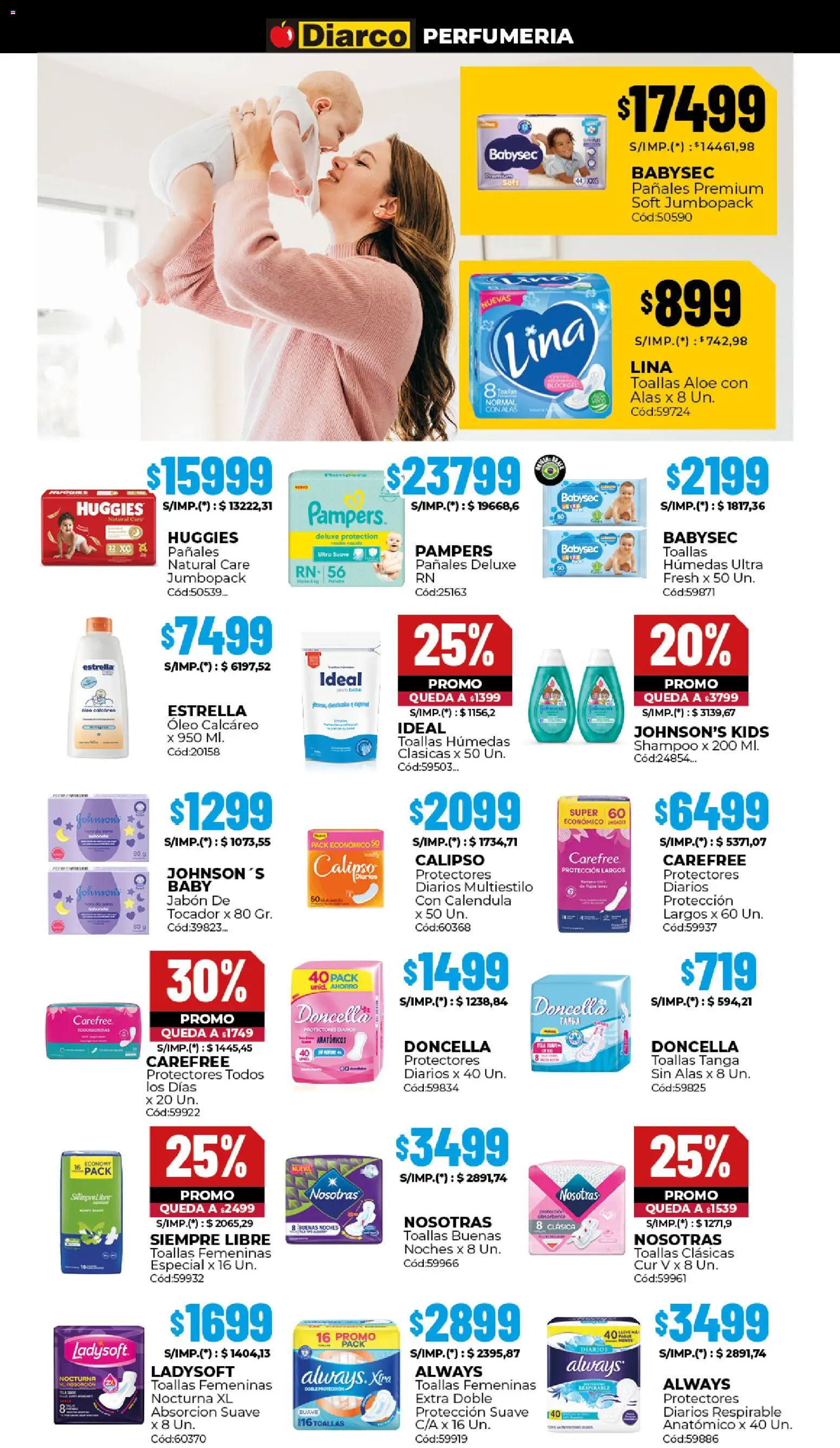 Diarco ofertas │ válido desde el 23.02.2026 | Página: 12 | Productos: Toallas, Jabón, Pañales, Protectores diarios