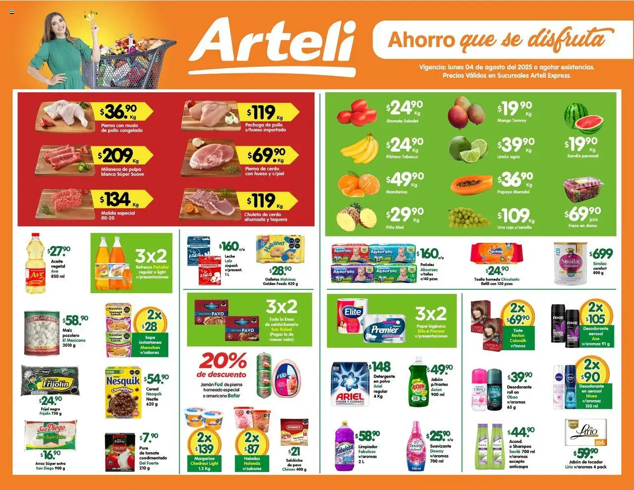 Nuevas ofertas de Arteli válidas en toda la República Mexicana desde el 04.08.2025. ¡Encuentra las mejores ofertas en Arteli - Folleto Express! | Página: 1 | Productos: Maíz, Fresa, Sandía, Refresco