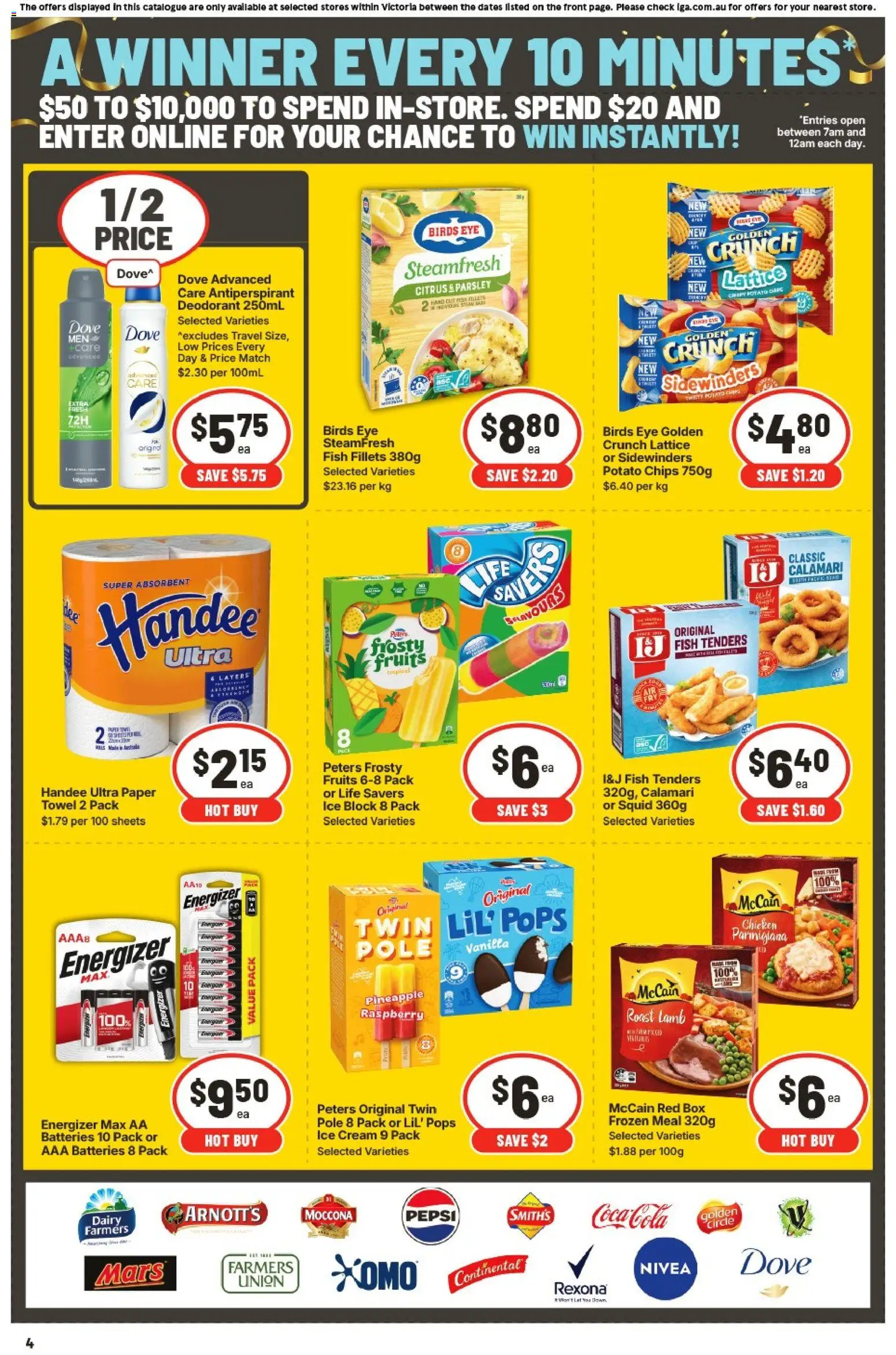 IGA catalogue - valid from 15.04.2026 | Page: 8 | Products: Fish, Antiperspirant, Pepsi, Ice cream