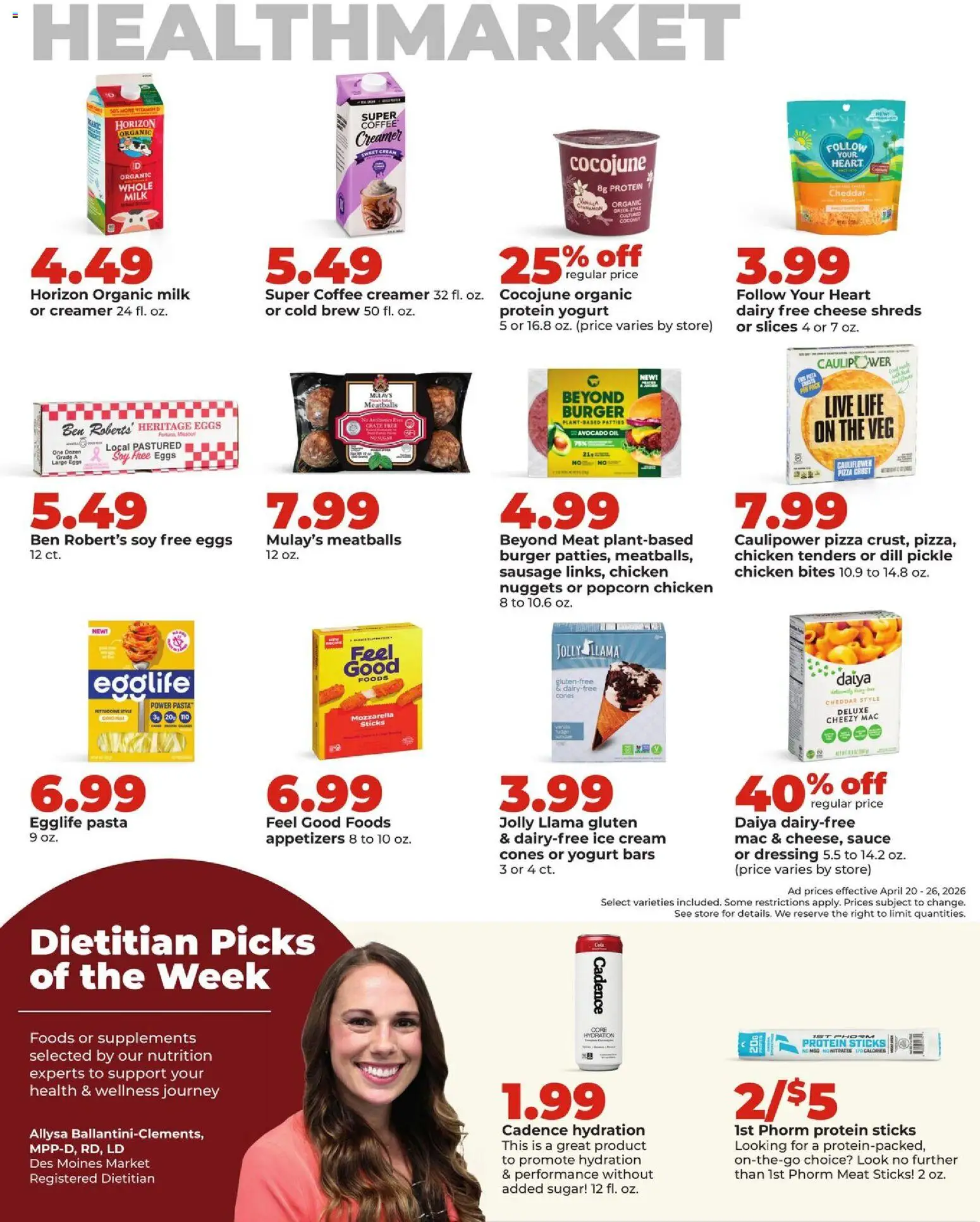 HyVee Weekly Ad - valid from 20.04.2026 | Page: 30 | Products: Milk, Ice cream, Avocado, Sausage