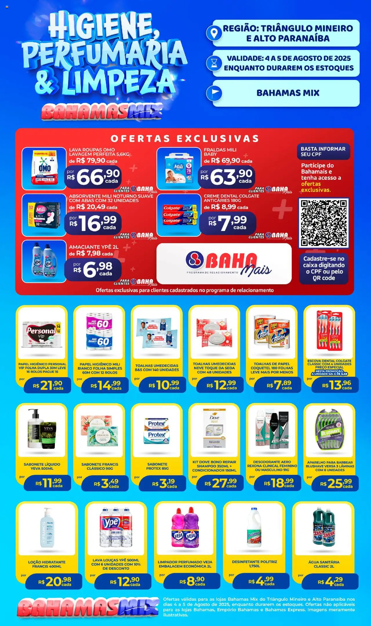 Bahamas Mix Folheto - válido de 04.08.2025 | Página: 1 | Produtos: Caixa, Creme, Fraldas, Dove