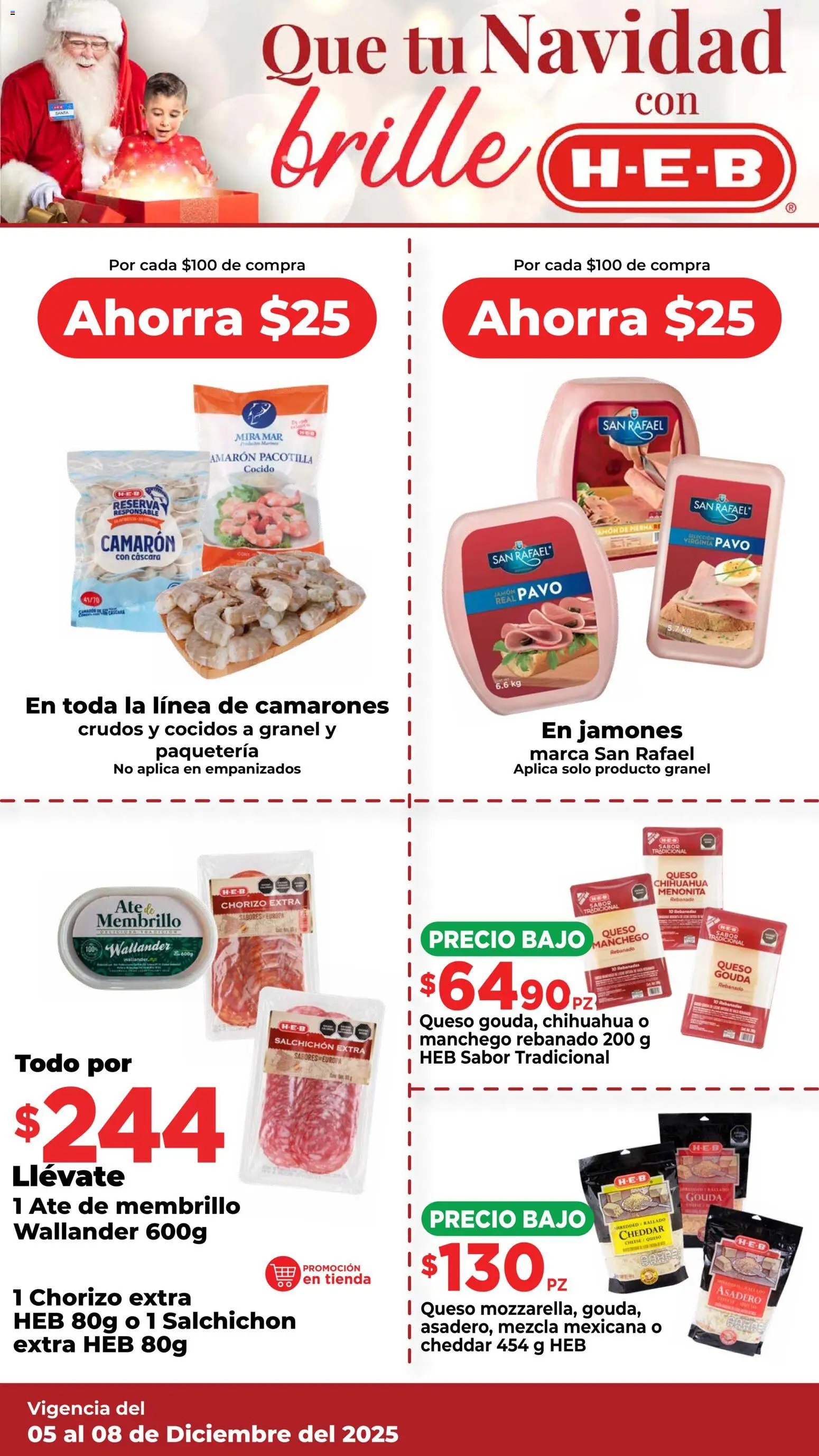 Nuevas ofertas de H-E-B válidas en toda la República Mexicana desde el 05.12.2025. ¡Encuentra las mejores ofertas en H-E-B folleto! | Página: 13 | Productos: Queso, Chorizo