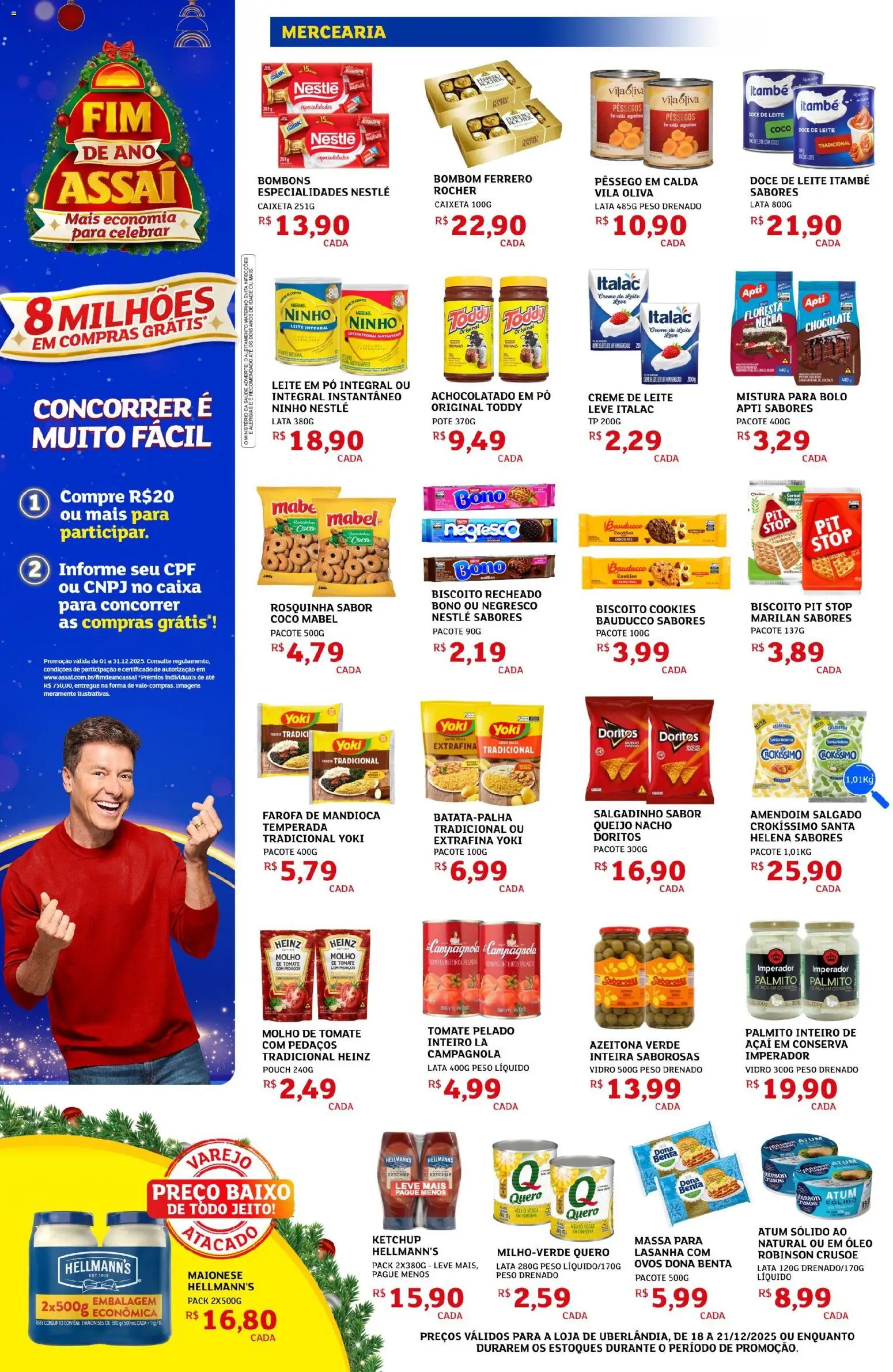 Assaí Atacadista Folheto - válido de 18.12.2025 | Página: 2 | Produtos: Ovos, Tomates, Atum, Açaí