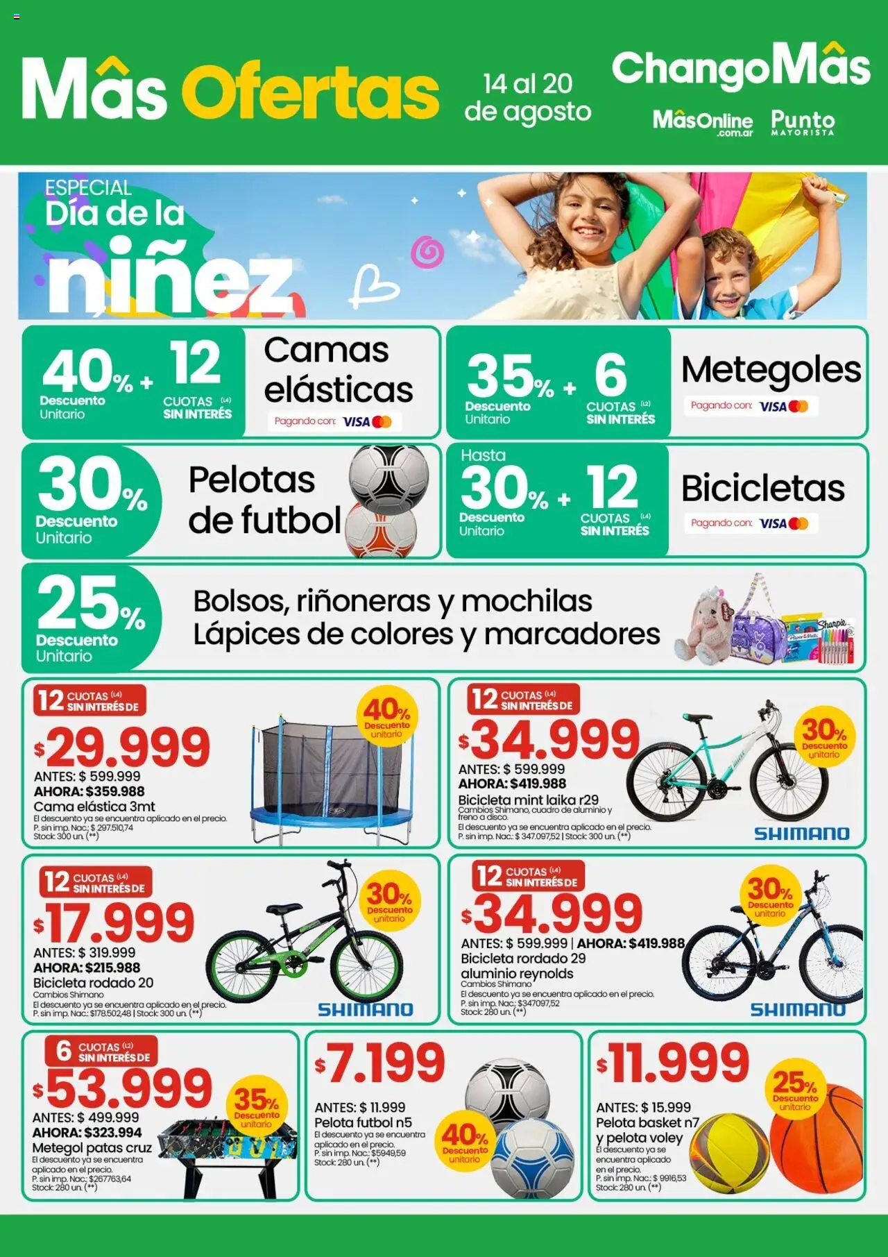 Punto Mayorista catálogo │ válido desde el 14.08.2025 | Página: 11 | Productos: Cama elástica, Mate, Cama, Pelota