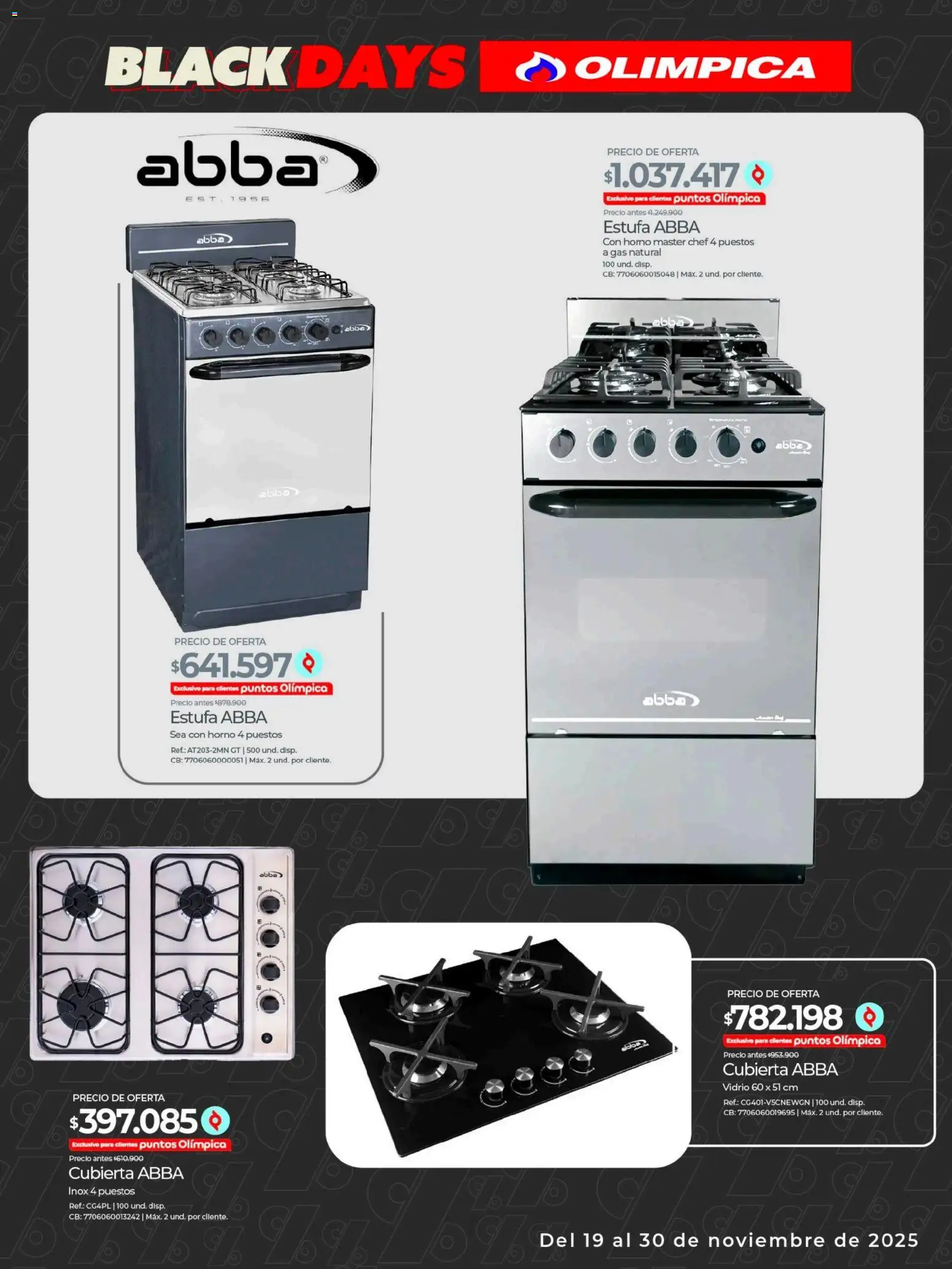 Olímpica revista - valida desde el 19.11.2025 | Página: 16 | Productos: Estufa, Horno