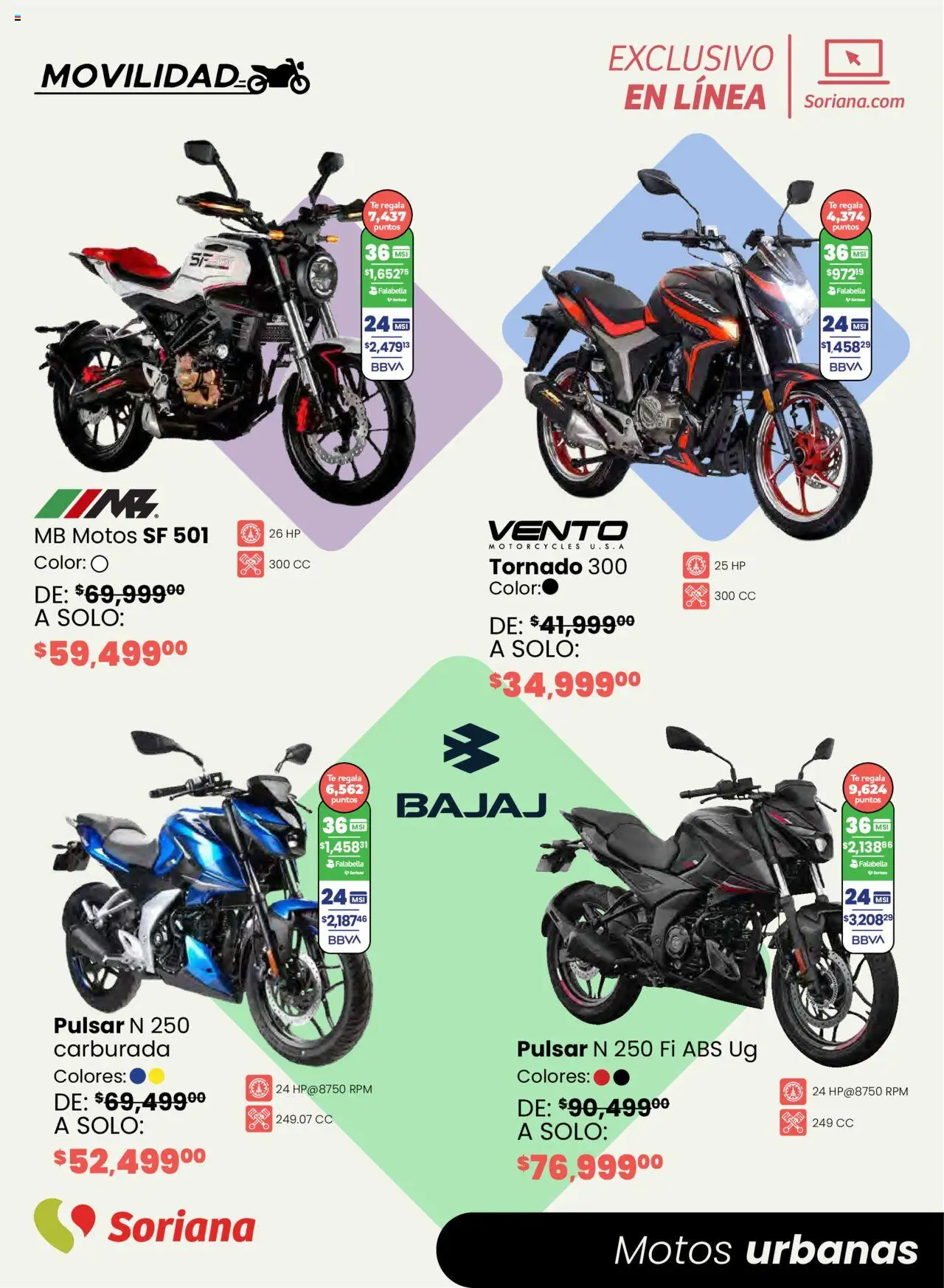 Nuevas ofertas de Soriana válidas en toda la República Mexicana desde el 04.10.2025. ¡Encuentra las mejores ofertas en Soriana - Motos y más Exclusivo en línea! | Página: 2 | Productos: Té