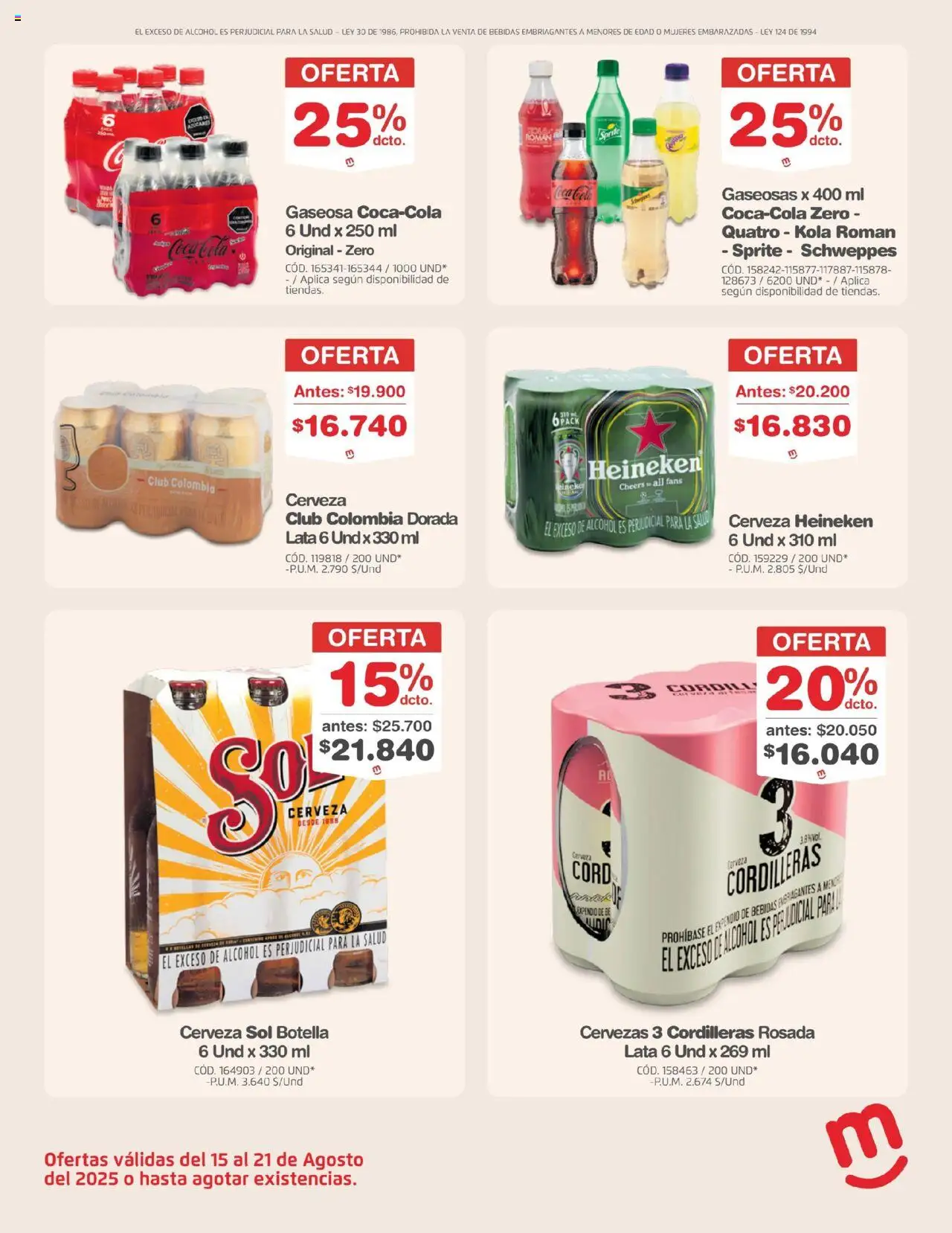 Makro revista - valida desde el 15.08.2025 | Página: 19 | Productos: Gaseosa, Botella, Tintura, Cerveza