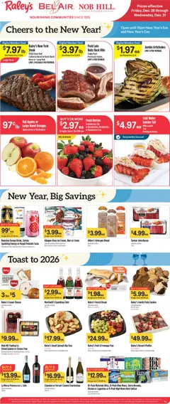Preview of Raley's weekly ads valid from 26.12.2025