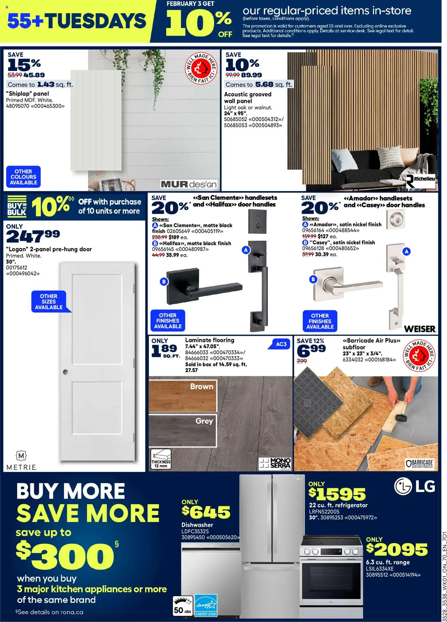 Rona flyer valid from 29.01.2026 | Page: 3 | Products: Refrigerator, Dishwasher, Box