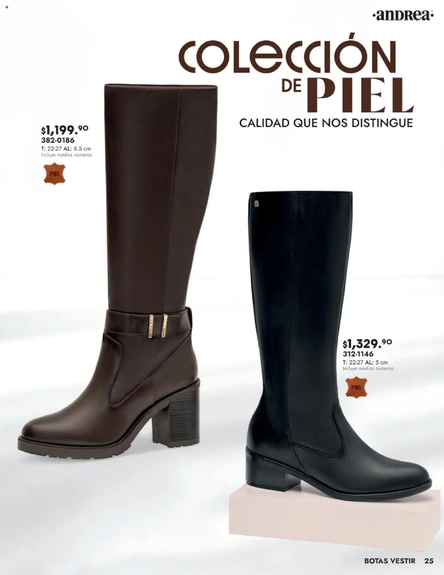 Nuevas ofertas de Andrea válidas en toda la República Mexicana desde el 24.08.2025. ¡Encuentra las mejores ofertas en Andrea - Catálogo Calzado Dama! | Página: 25 | Productos: Botas
