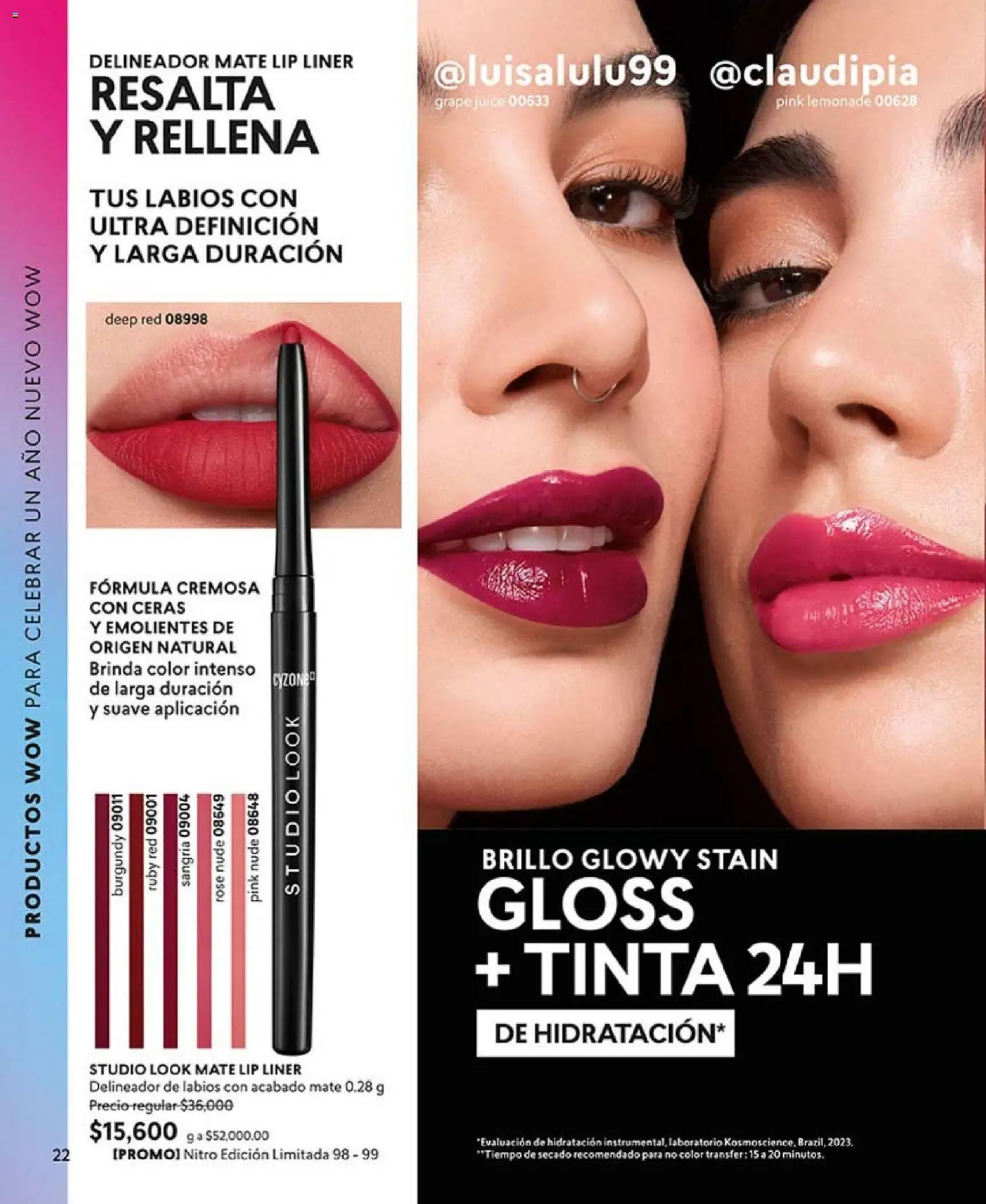 CyZone revista - valida desde el 01.01.2026 | Página: 22 | Productos: Brillo, Delineador