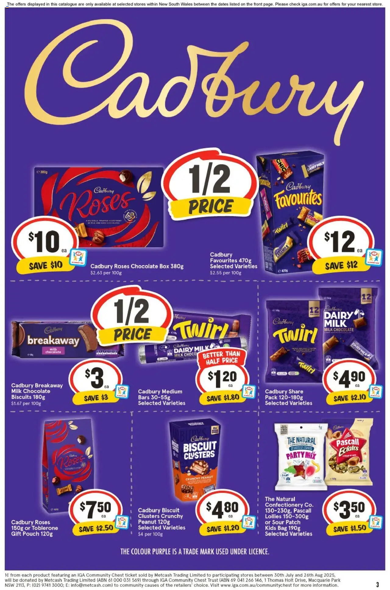 IGA catalogue - valid from 13.08.2025 | Page: 4 | Products: Dairy, Chocolate, Lollies, Biscuits
