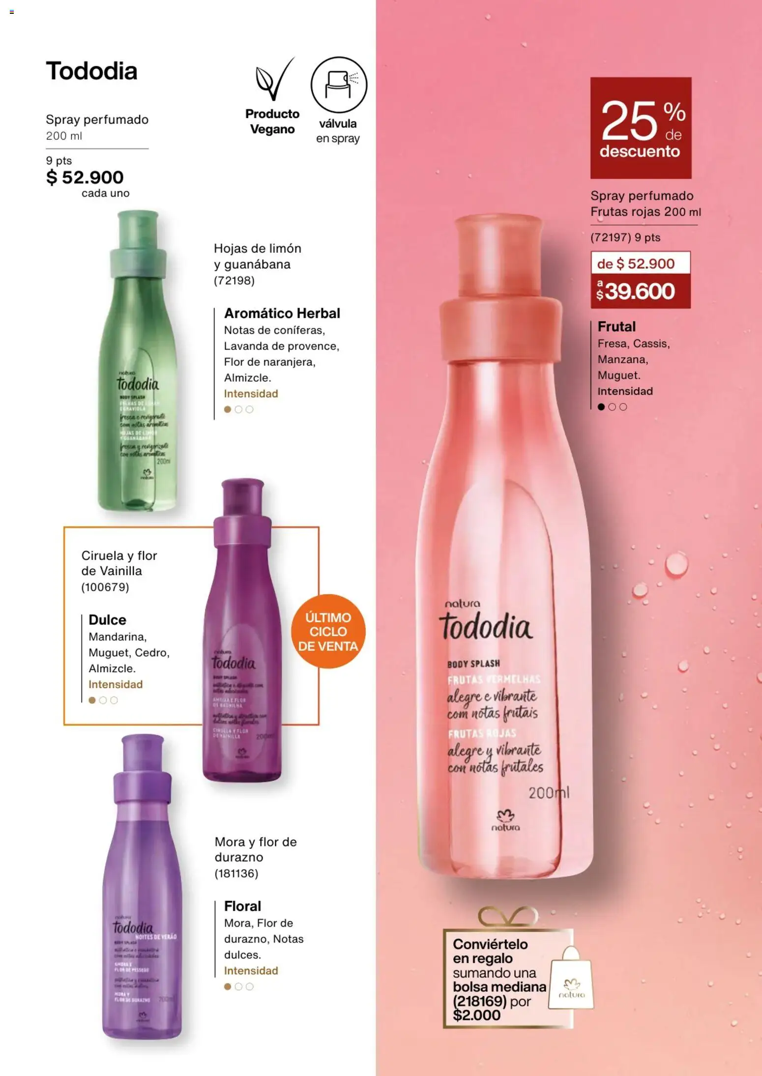 Natura revista - valida desde el 01.03.2026 | Página: 36 | Productos: Bolsa, Limón, Mora, Durazno