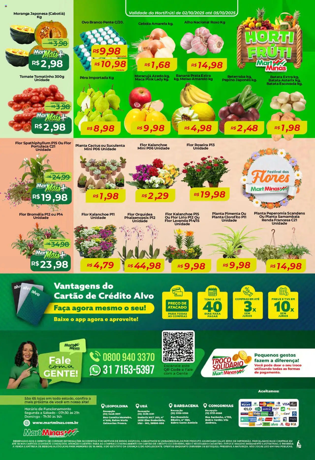 Mart Minas Folheto - válido de 02.10.2025 | Página: 8 | Produtos: Alho, Faca, Pneus, Pente