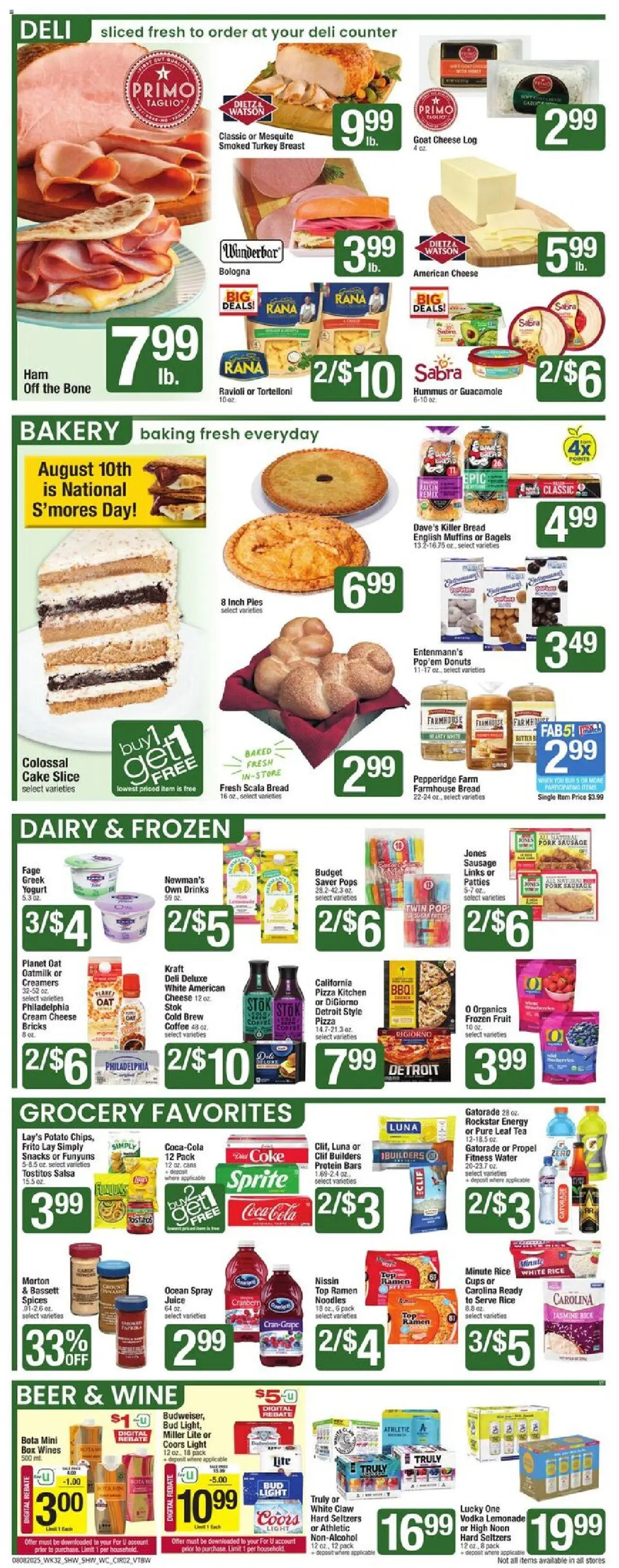 Shaw's Weekly Ad - VT - valid from 08.08.2025 | Page: 4 | Products: Bread, Coffee, Rice, Tea