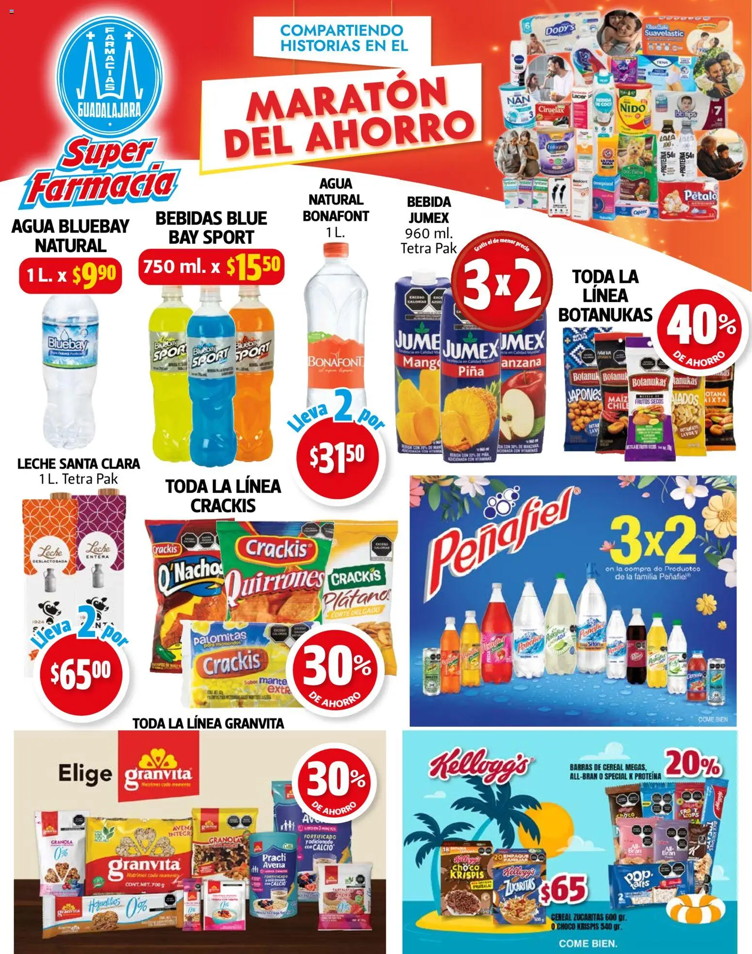Nuevas ofertas de Farmacia Guadalajara válidas en toda la República Mexicana desde el 15.03.2026. ¡Encuentra las mejores ofertas en Farmacia Guadalajara catálogo! | Página: 1 | Productos: Plátano, Agua, Leche, Piña