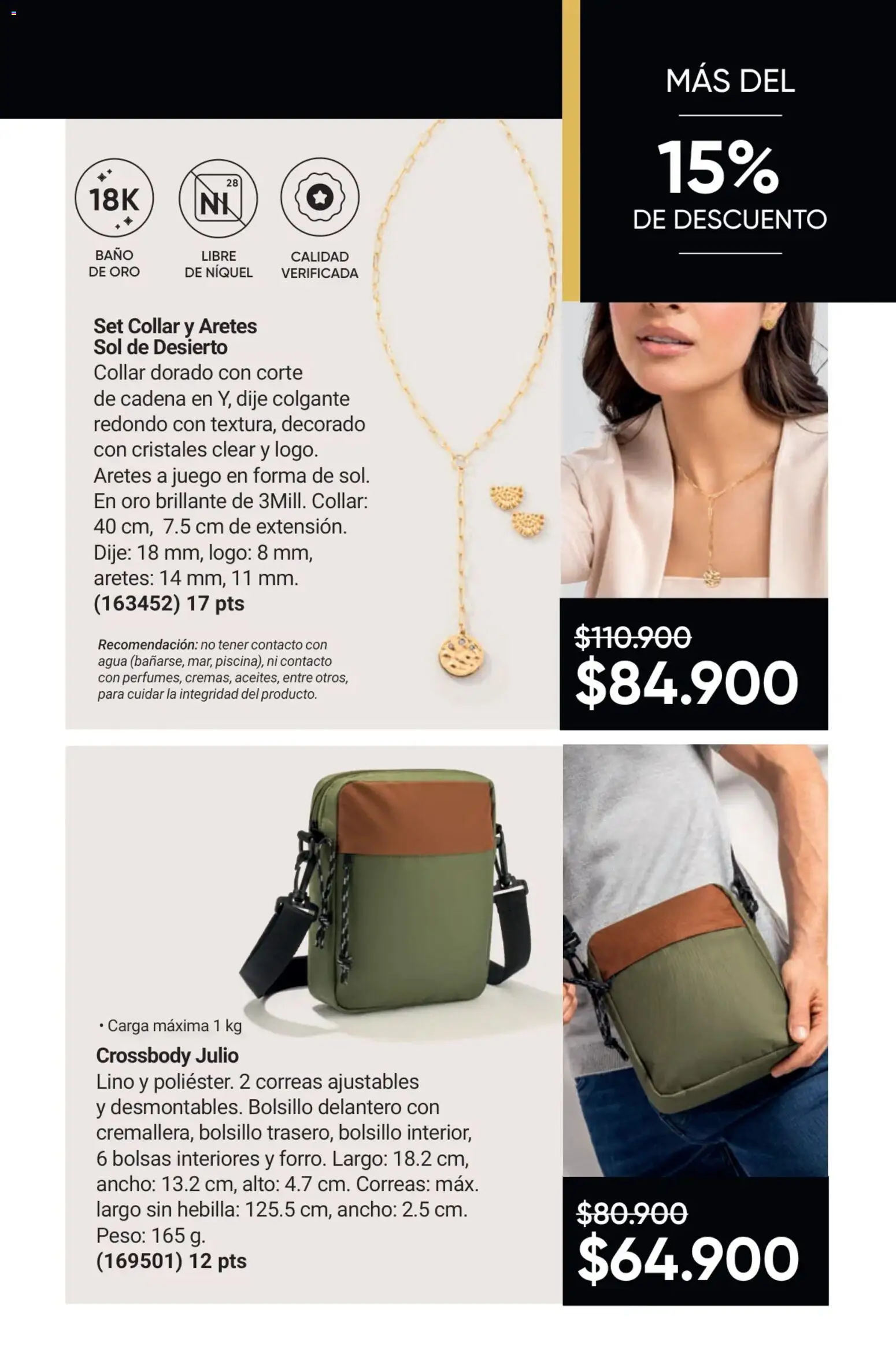 Avon revista - valida desde el 17.11.2025 | Página: 79 | Productos: Aretes, Juego, Baño, Collar
