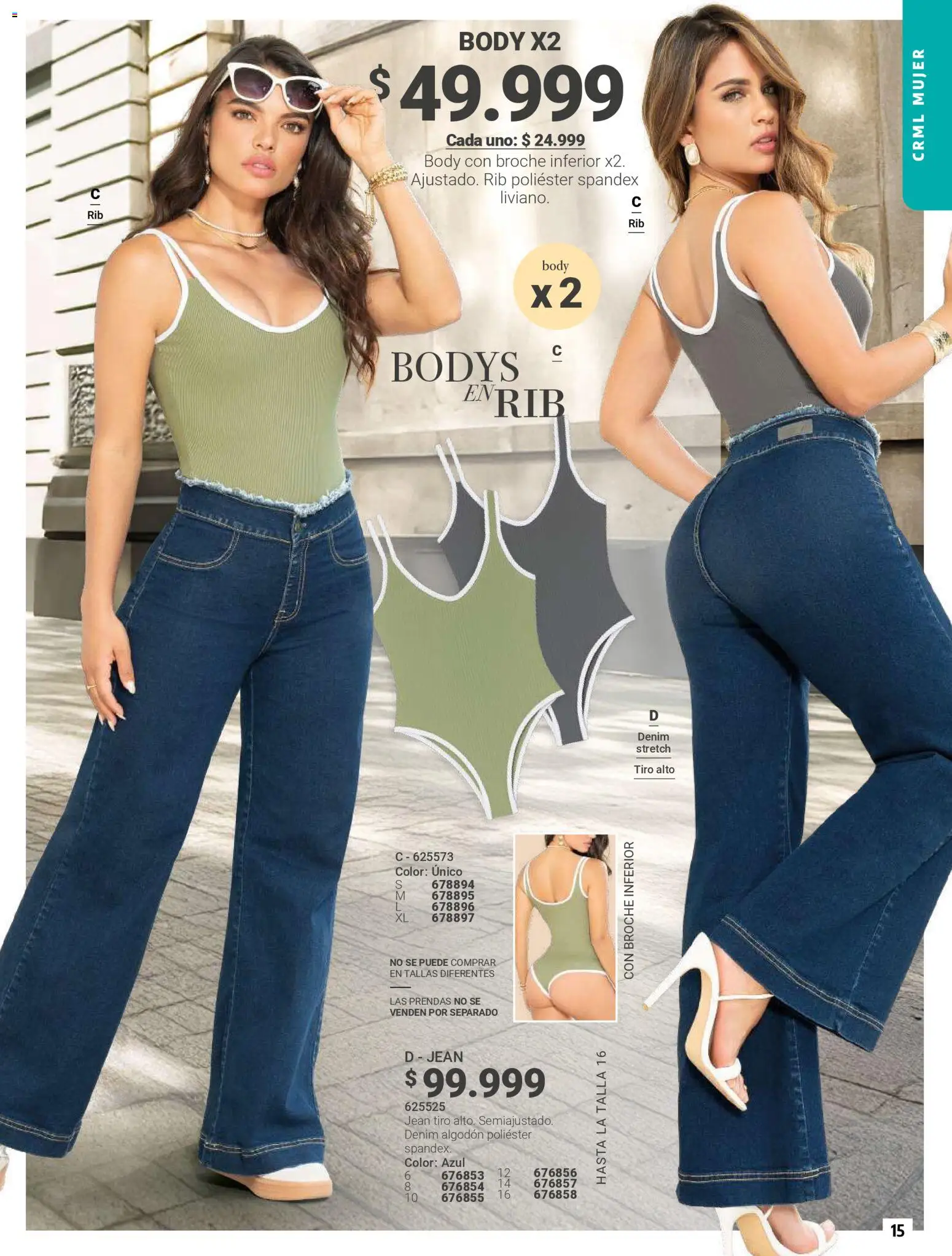 Carmel revista - valida desde el 01.06.2026 | Página: 15 | Productos: Algodón, Body, Jean
