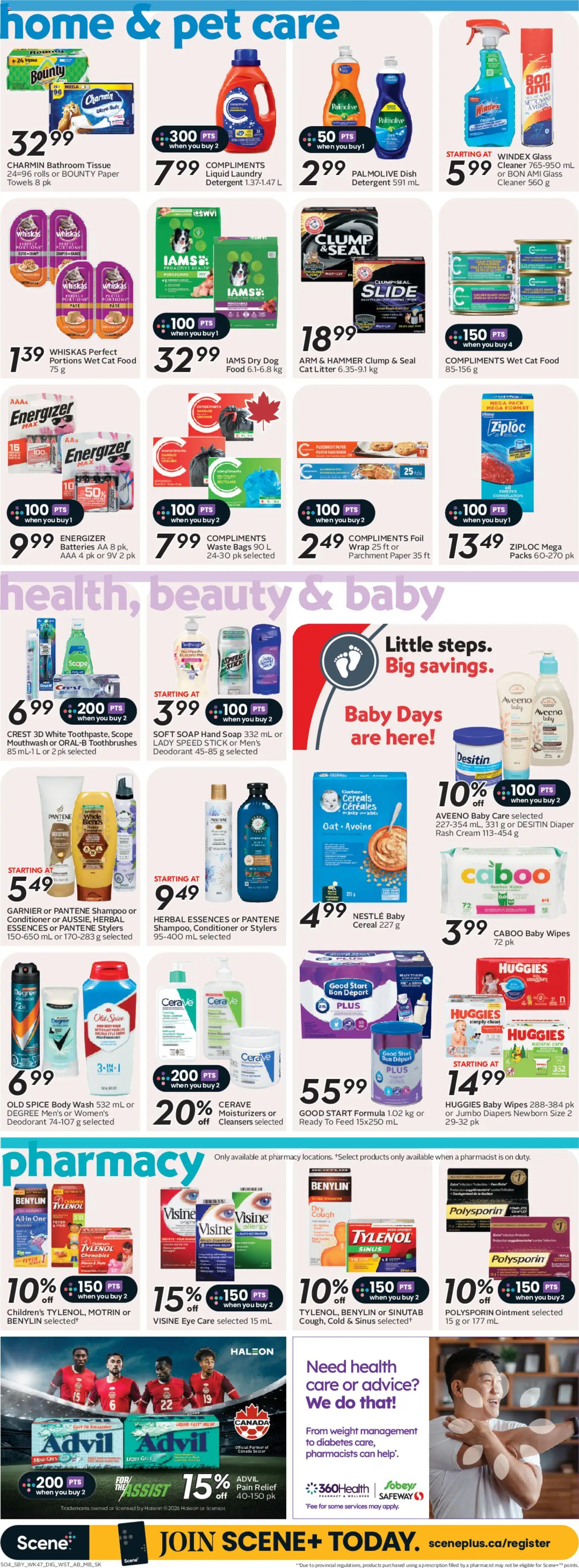 Safeway flyer valid from 19.03.2026 | Page: 12 | Products: Cream, Freezer, Soap, Detergent