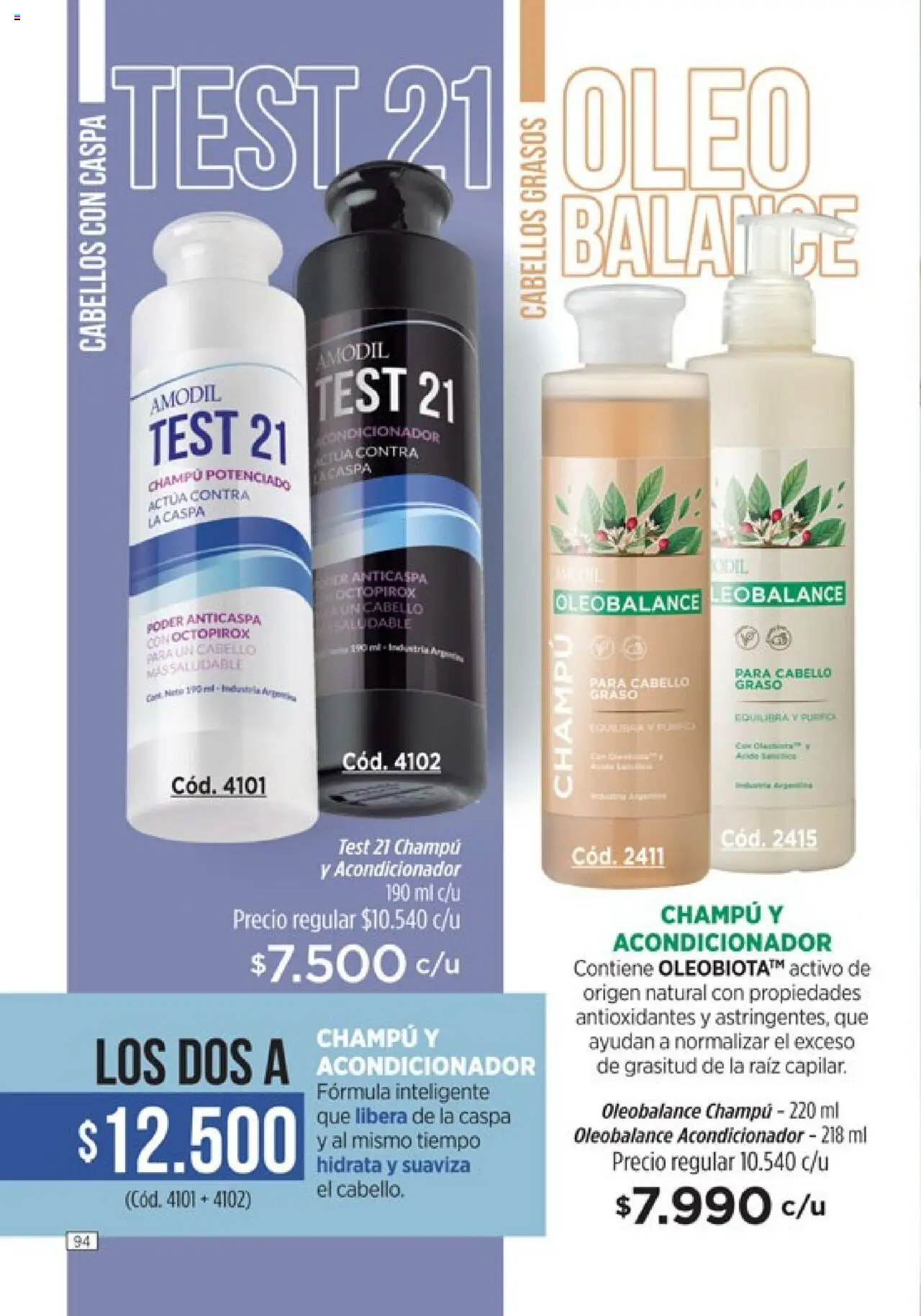 Catálogo Amodil Campaña 12 │ válido desde el 26.06.2025 | Página: 94 | Productos: Champú, Acondicionador
