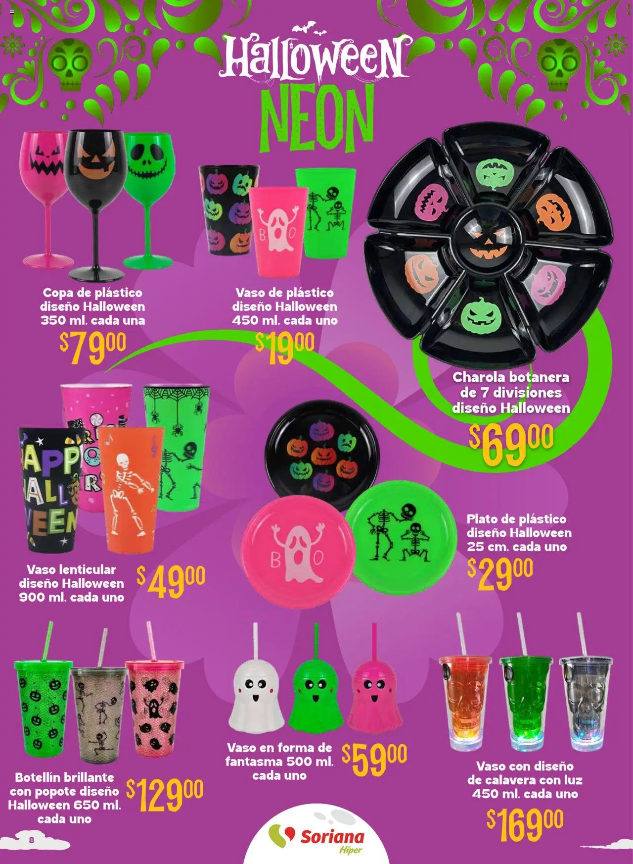 Nuevas ofertas de Soriana válidas en toda la República Mexicana desde el 25.09.2025. ¡Encuentra las mejores ofertas en Soriana - Halloween y Día de Muertos Híper Nacional! | Página: 8