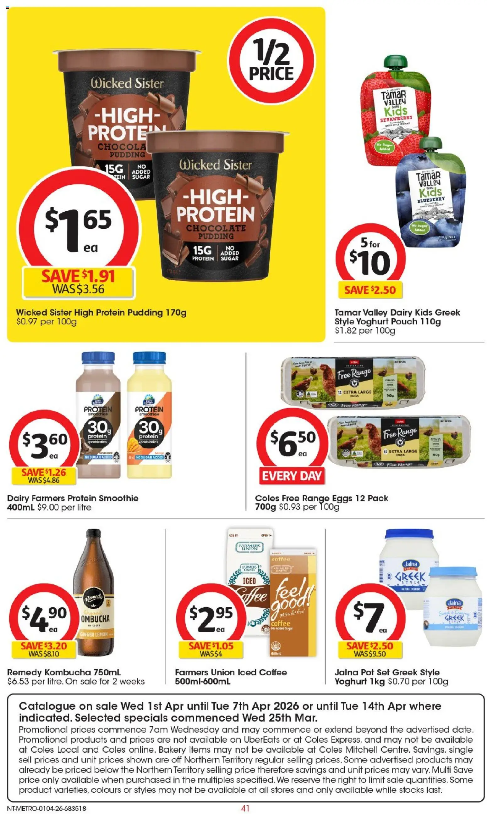 Coles catalogue - valid from 01.04.2026 | Page: 41 | Products: Pot, Dairy, Chocolate, Pudding