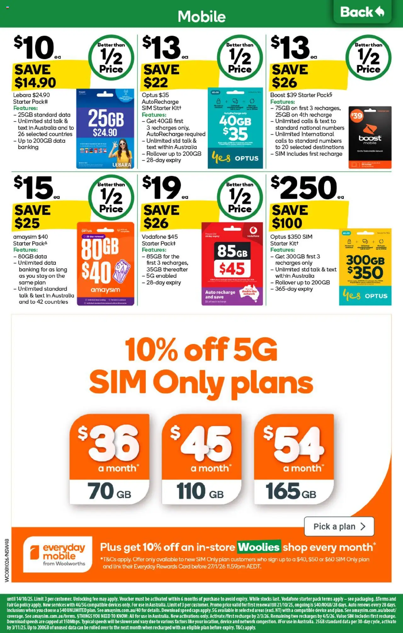 Woolworths catalogue - valid from 08.10.2025 | Page: 48 | Products: Device, Mobile