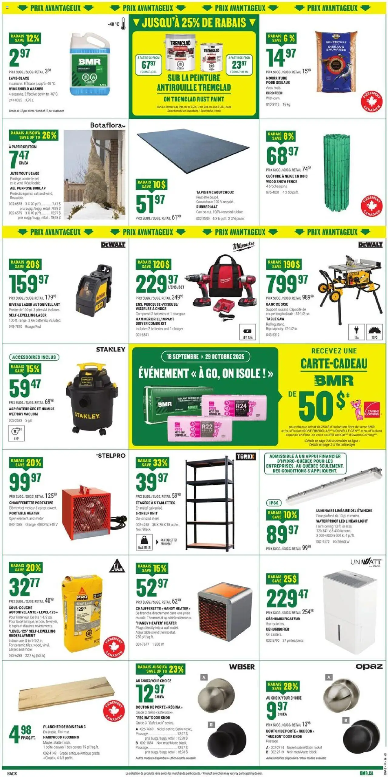 BMR flyer valid from 09.10.2025 | Page: 2 | Products: Shelf, Table, Box, Carpet