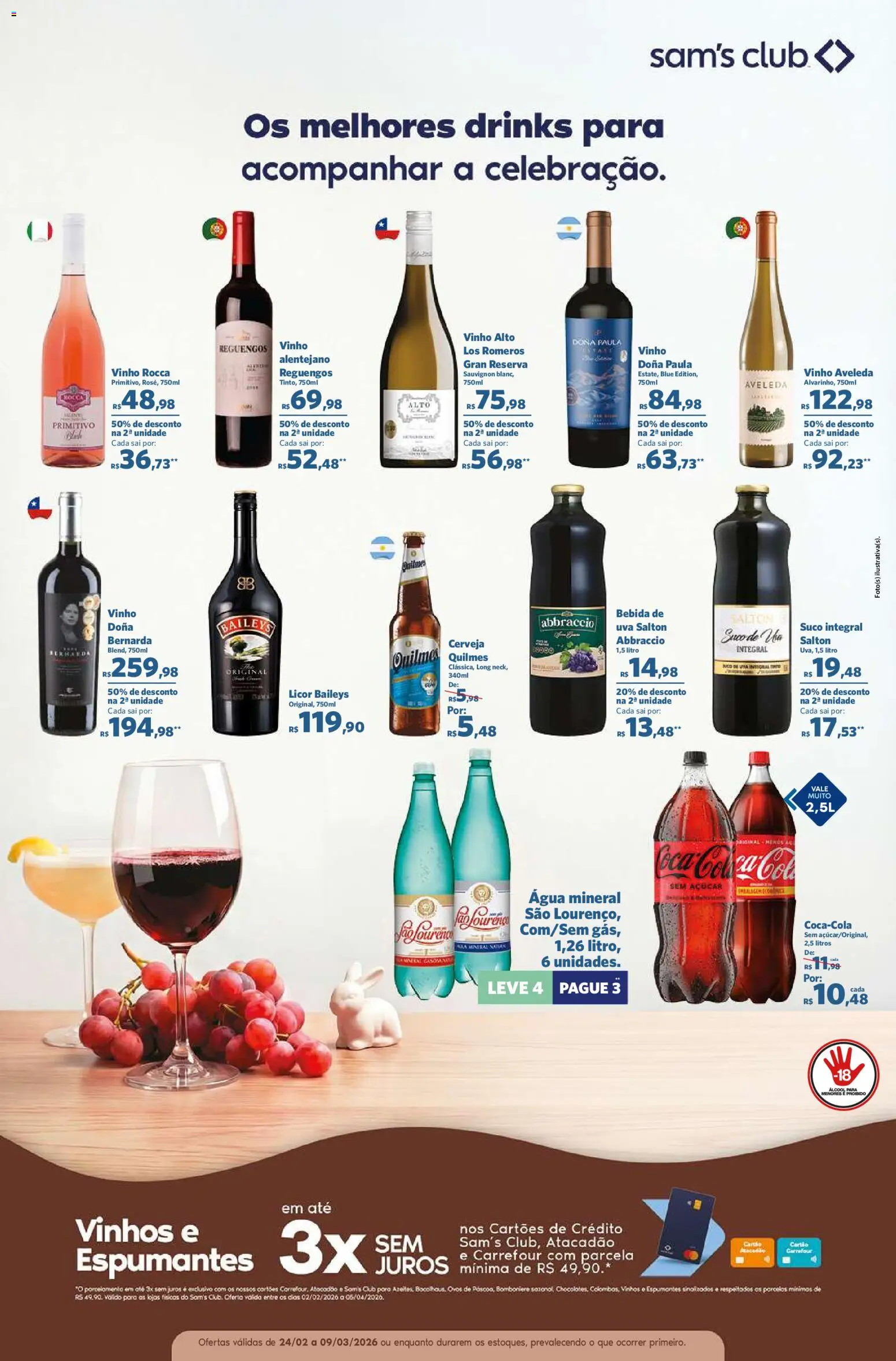 Sam's Club Folheto - válido de 24.02.2026 | Página: 8 | Produtos: Ovos, Bebida, Água mineral, Açúcar