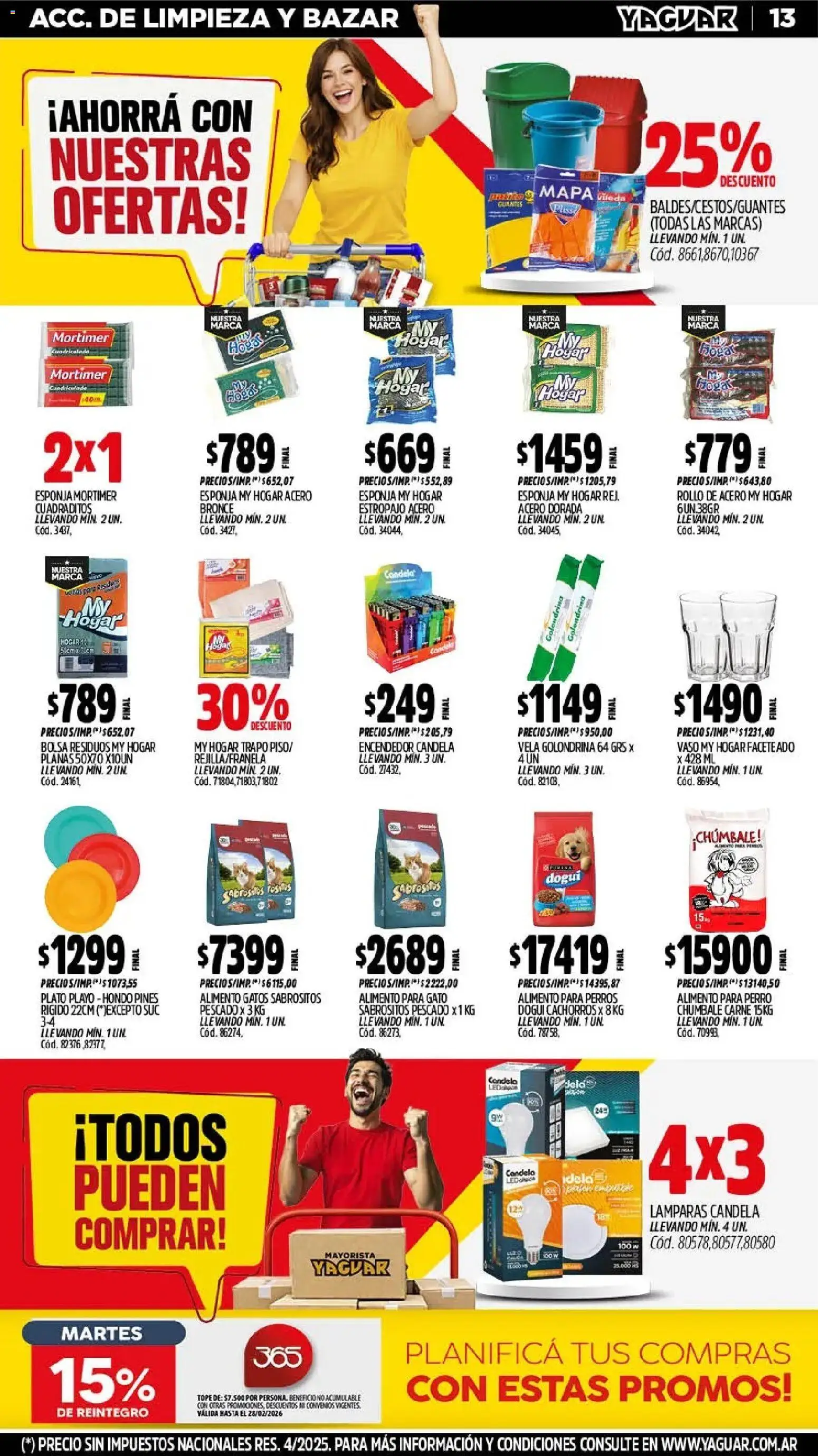 Yaguar - Oferta Semanal Jujuy │ válido desde el 23.02.2026 | Página: 13 | Productos: Vela, Estropajo, Esponja, Guantes