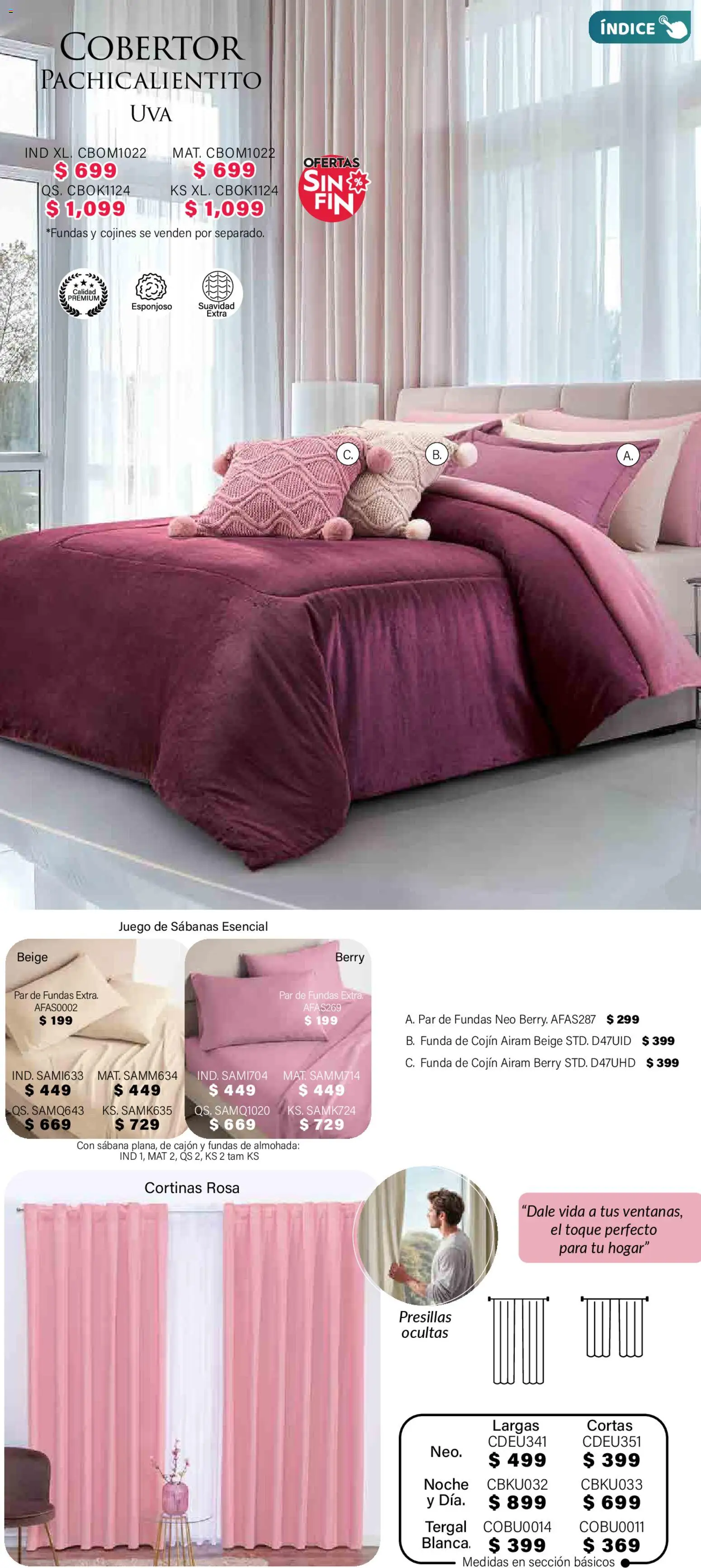 Nuevas ofertas de Colchas Concord válidas en toda la República Mexicana desde el 01.11.2025. ¡Encuentra las mejores ofertas en Colchas Concord Buen Fin! | Página: 278 | Productos: Cobertor, Juego, Funda, Almohada