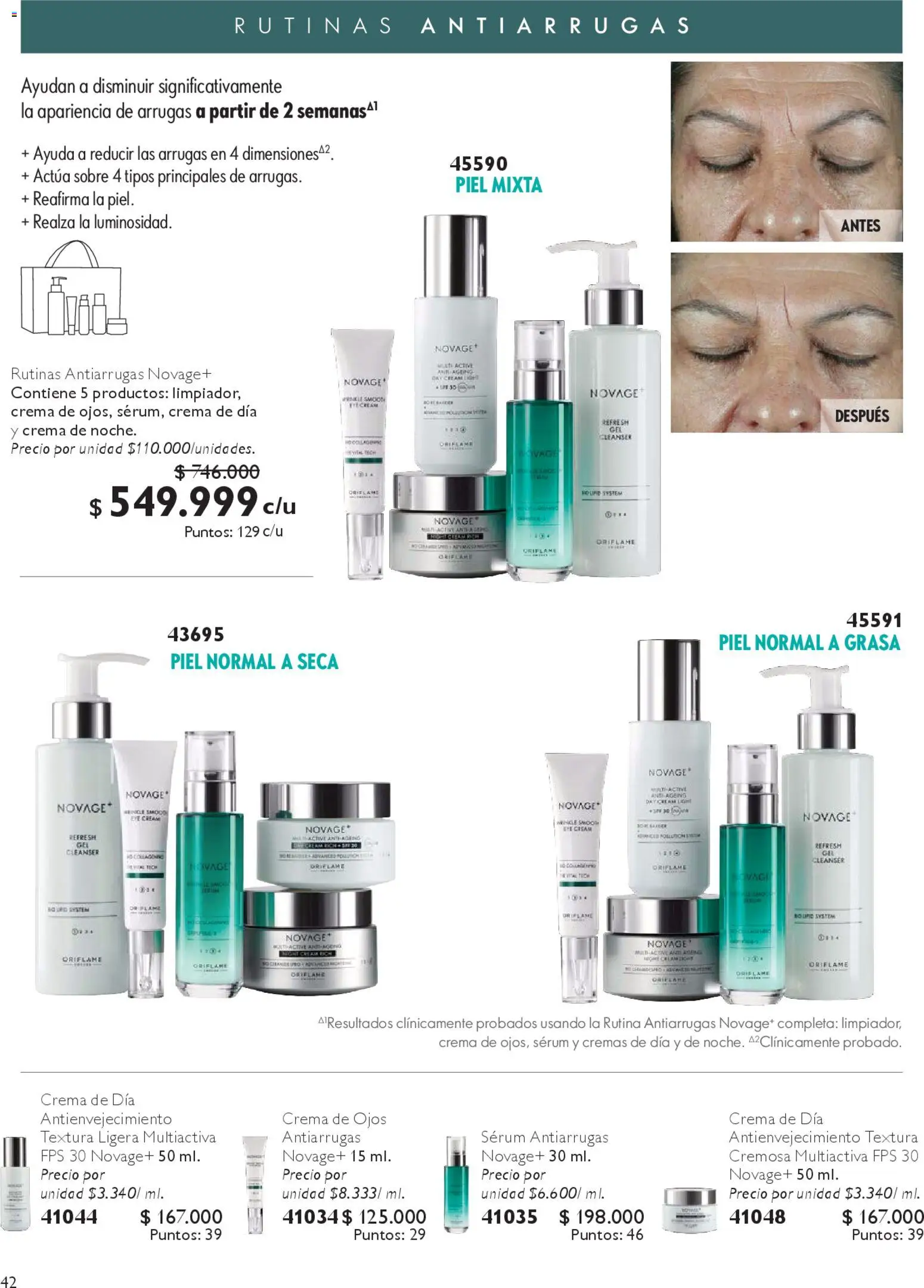 Oriflame revista - valida desde el 27.12.2025 | Página: 42 | Productos: Crema, Serum, Sobre