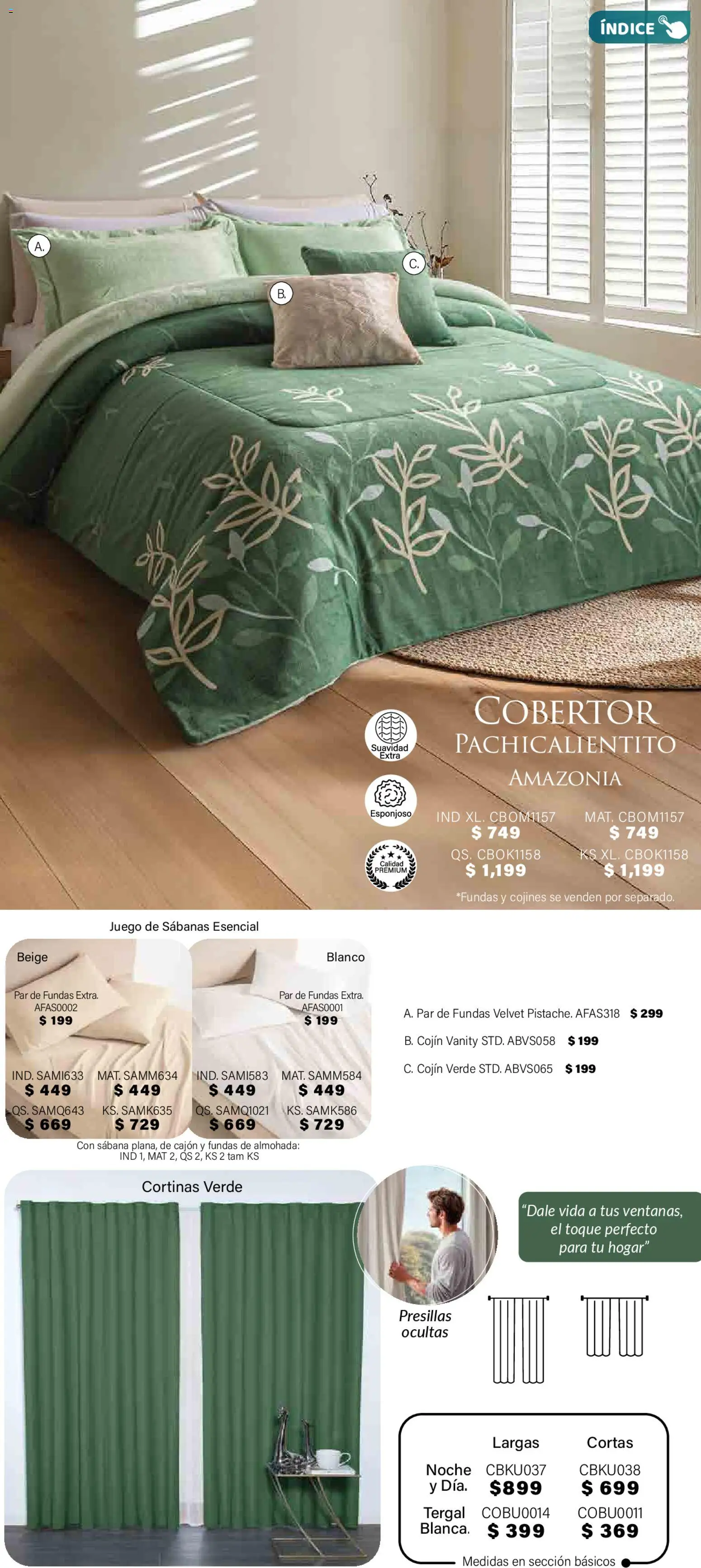 Nuevas ofertas de Colchas Concord válidas en toda la República Mexicana desde el 01.11.2025. ¡Encuentra las mejores ofertas en Colchas Concord Buen Fin! | Página: 323 | Productos: Cobertor, Juego, Almohada, Cortinas