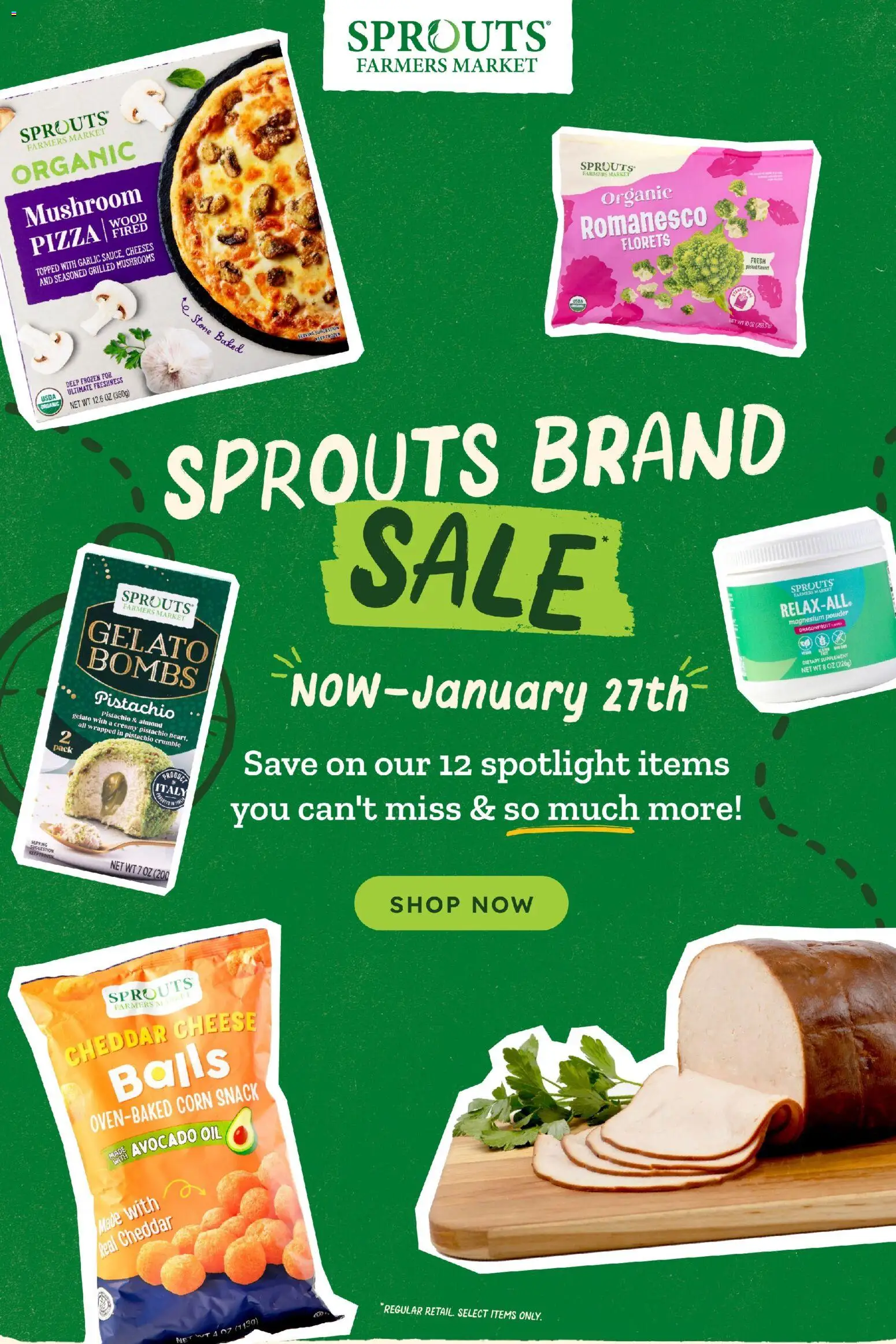 Sprouts Weekly Ad - valid from 21.01.2026 | Page: 1 | Products: Cheese, Oil, Pizza, Avocado
