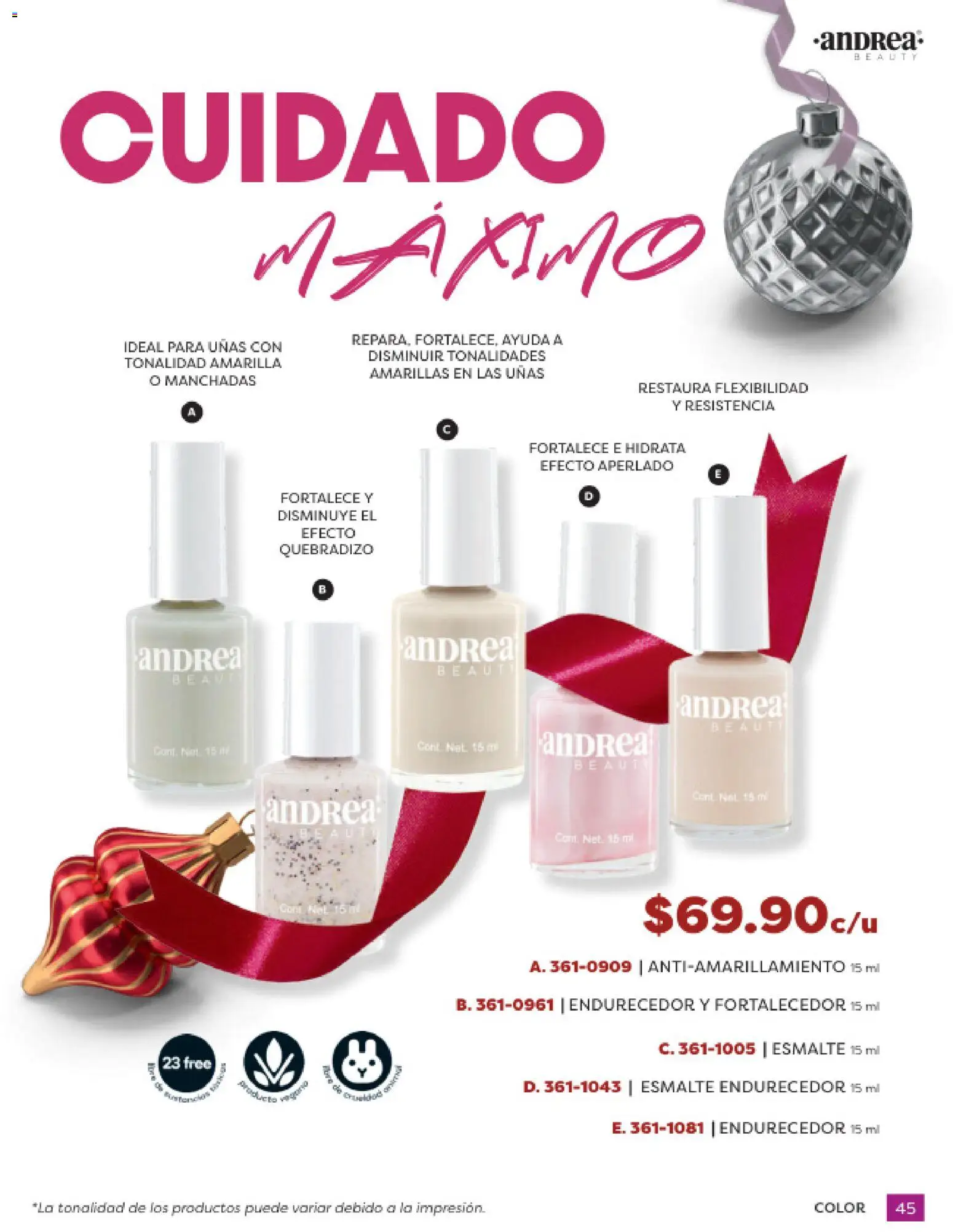 Nuevas ofertas de Andrea válidas en toda la República Mexicana desde el 31.10.2025. ¡Encuentra las mejores ofertas en Andrea catálogo Beauty! | Página: 45