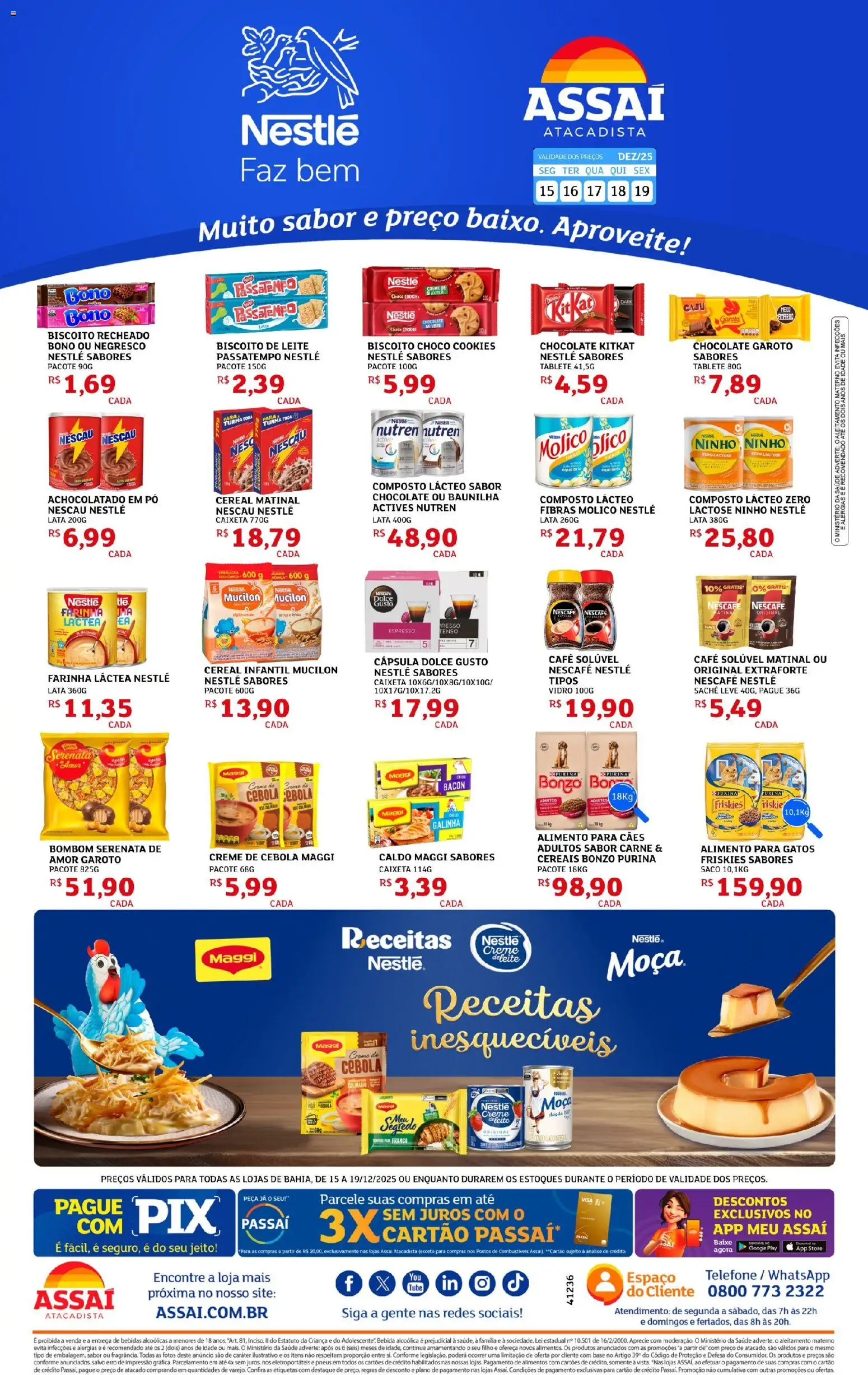 Assaí Atacadista Folheto - válido de 15.12.2025 | Página: 1 | Produtos: Pó, Leite, Base, Frango