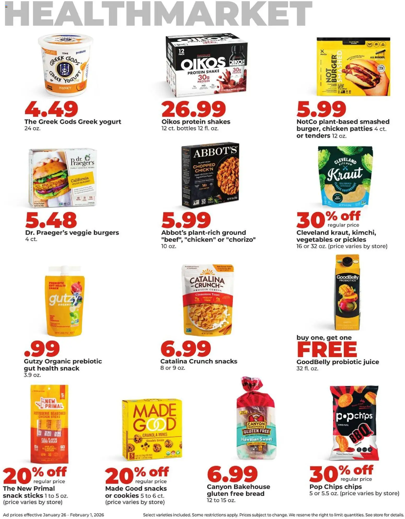 HyVee Weekly Ad - valid from 26.01.2026 | Page: 28 | Products: Probiotics, Bread, Chocolate, Vegetables