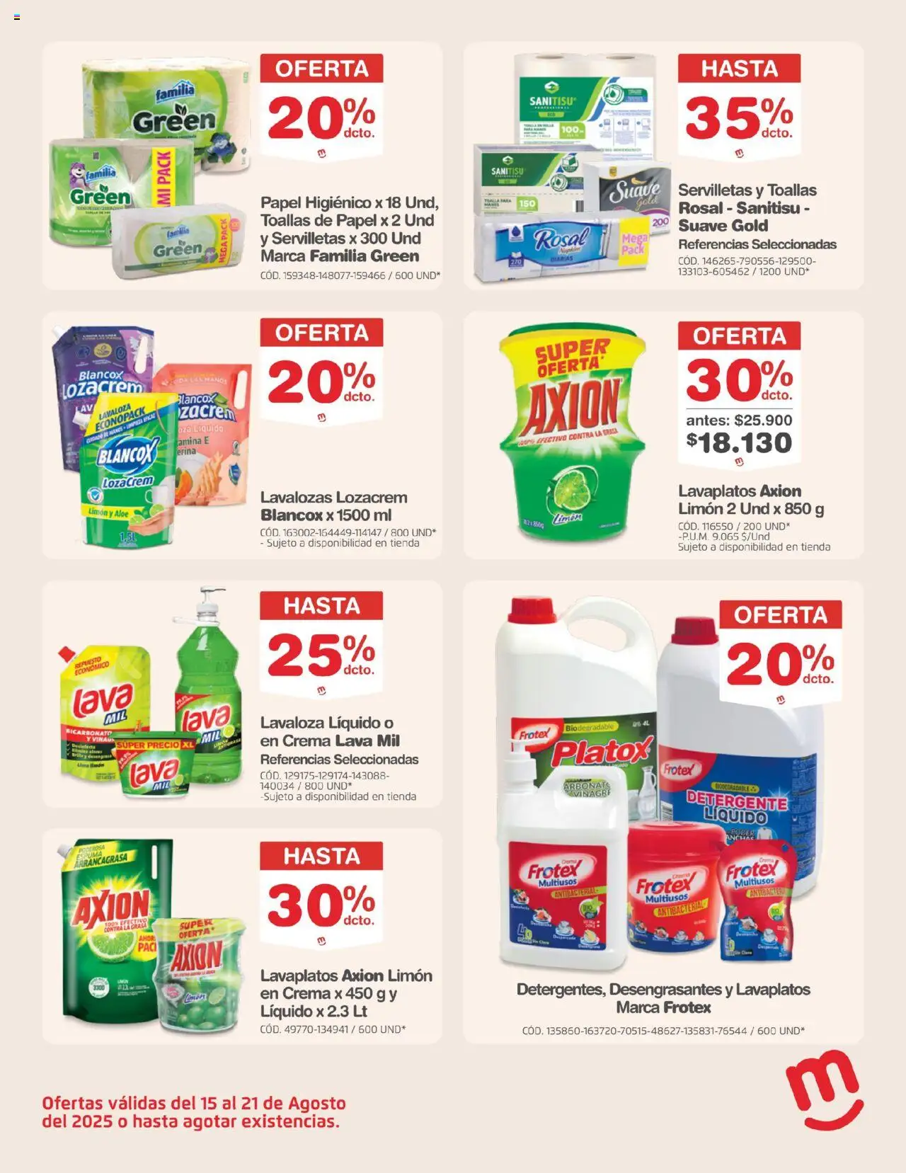 Makro revista - valida desde el 15.08.2025 | Página: 27 | Productos: Espuma, Crema, Servilletas, Papel higiénico